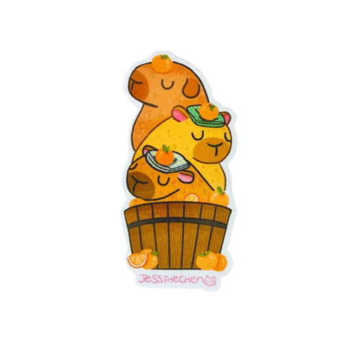 Capybara Stack Vinyl Sticker