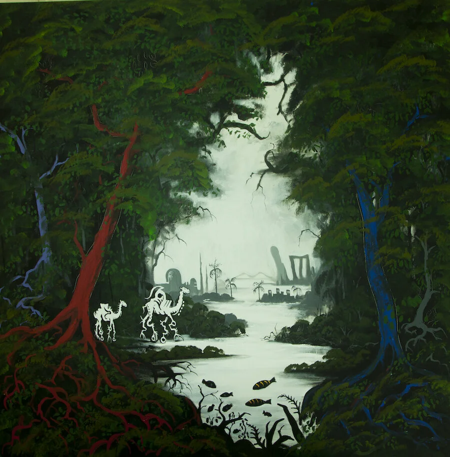 Title:Day Walkers Size:120 x 120cm Code:U10112090OP