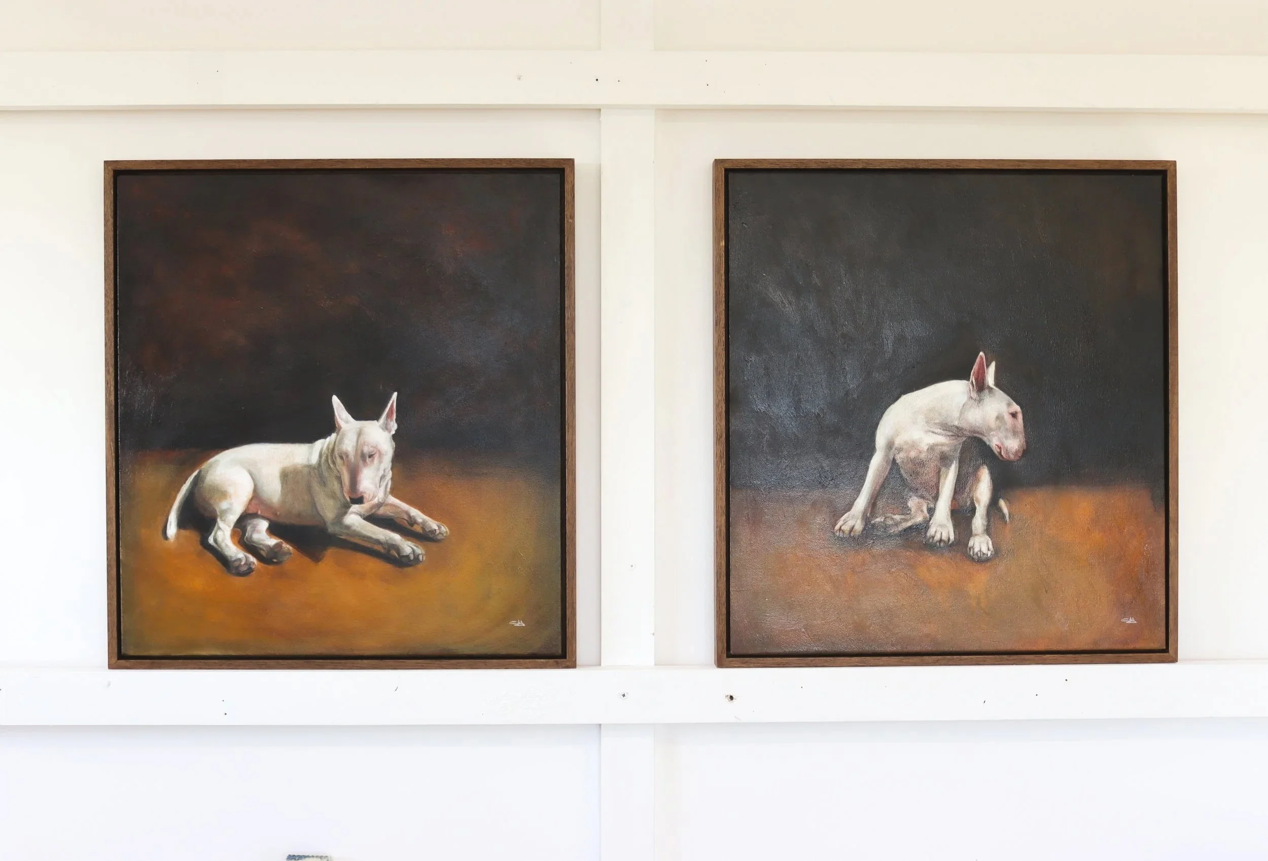 (Alongside "Feeling Worthy")

22”x 24” Oil on Canvas, Tray framed, dark wood waxed.
