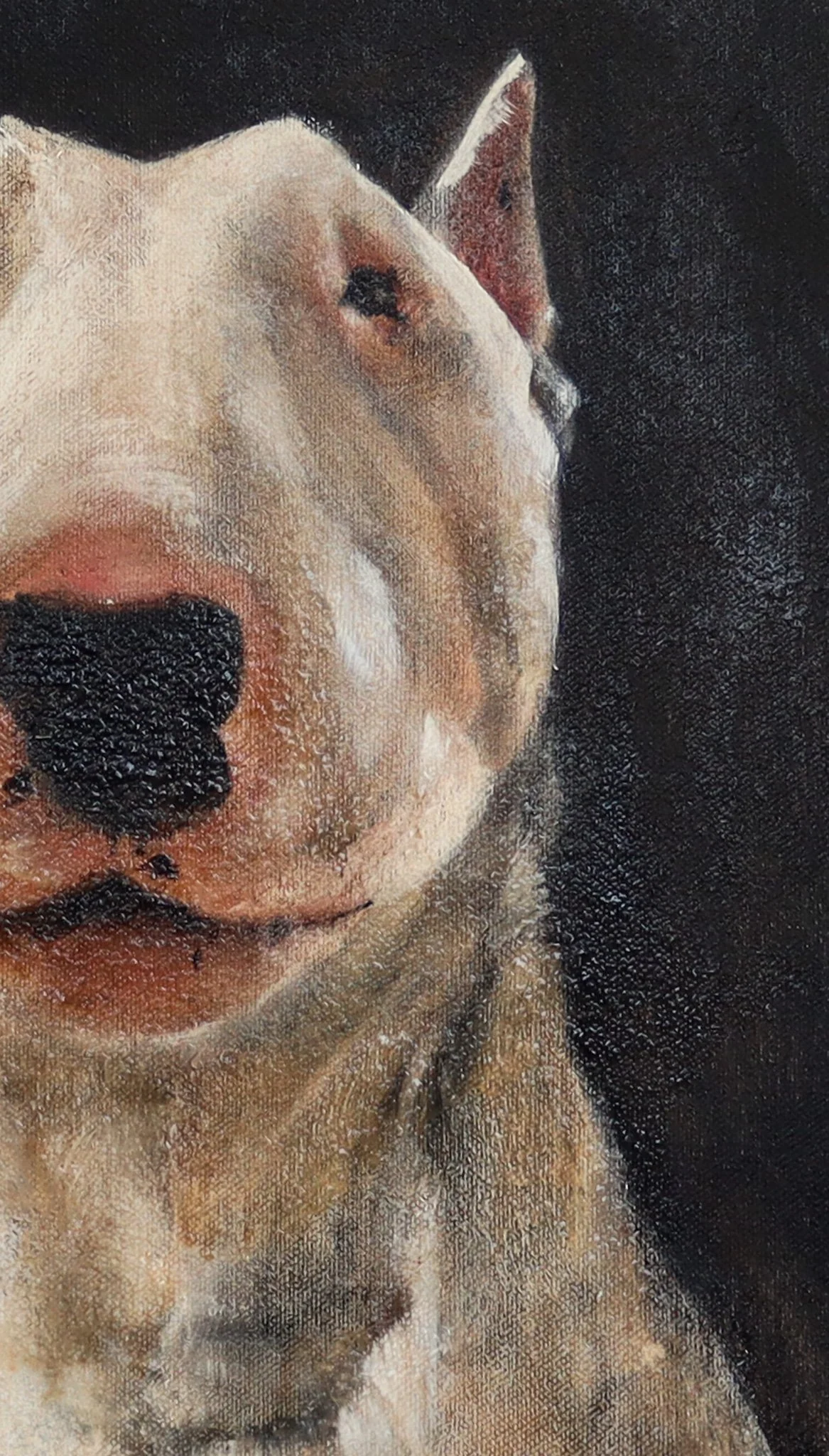 20”x20” Oil on Canvas, Tray framed, dark wood waxed. 
£950
