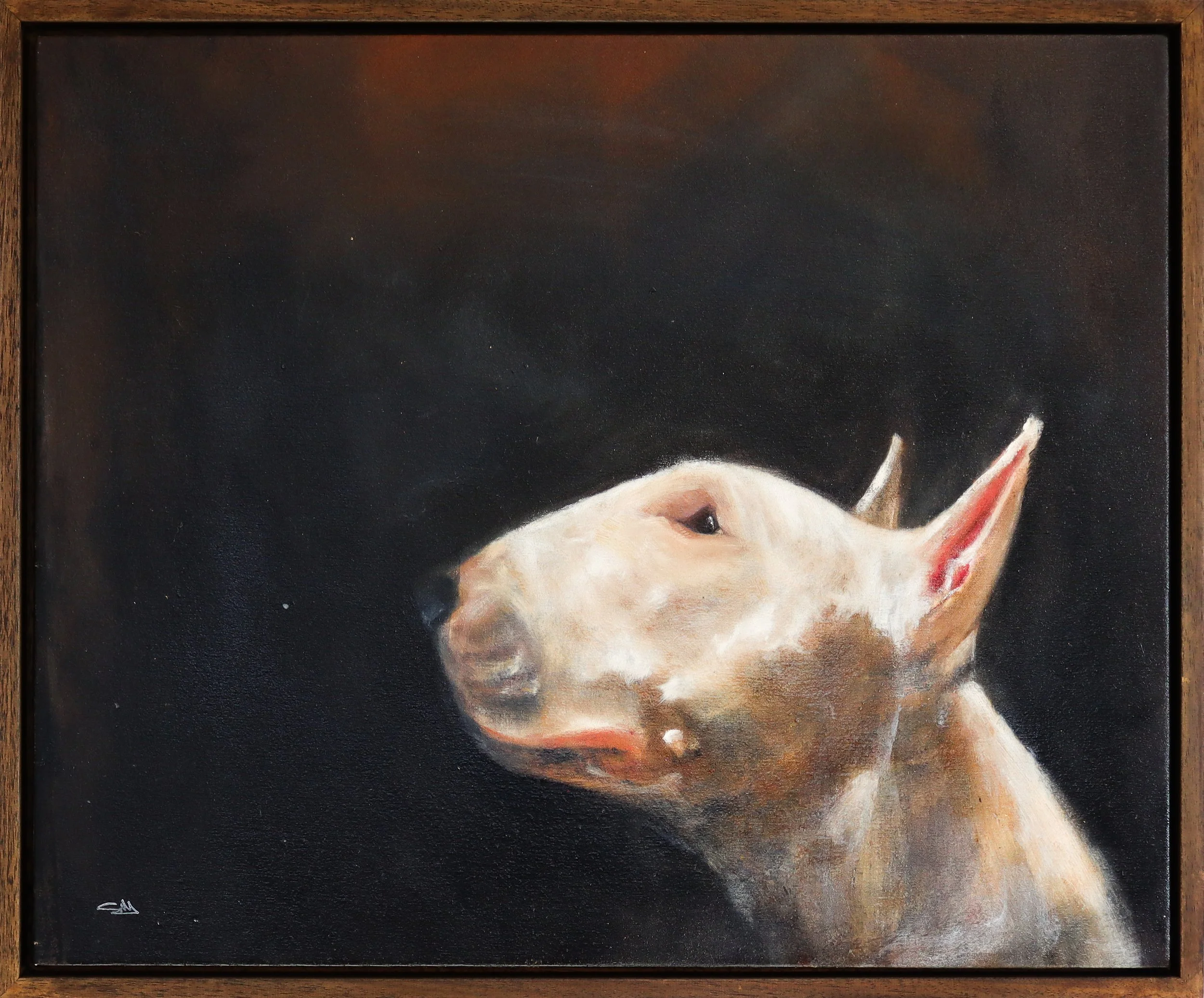 18”x22” Oil on Canvas, Tray framed, dark wood waxed.
£800
