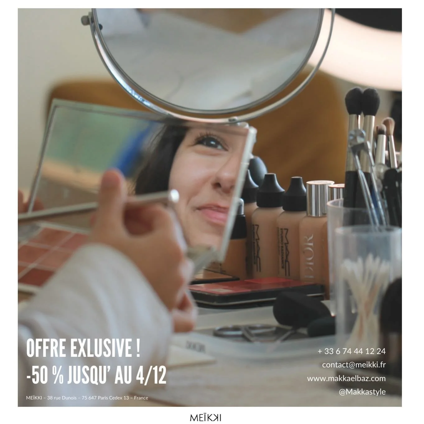 UN CADEAU DE NOEL
AVANT NOEL!!!🎁💫

🎁Jusqu&rsquo;&agrave; -50 % sur tous mes cours et services de maquillage !
🎁Pour une r&eacute;servation avant le 4 d&eacute;cembre seulement. 
🎁Uniquement sur #services AirBnB ( Voir le Code &agrave; la derni&e