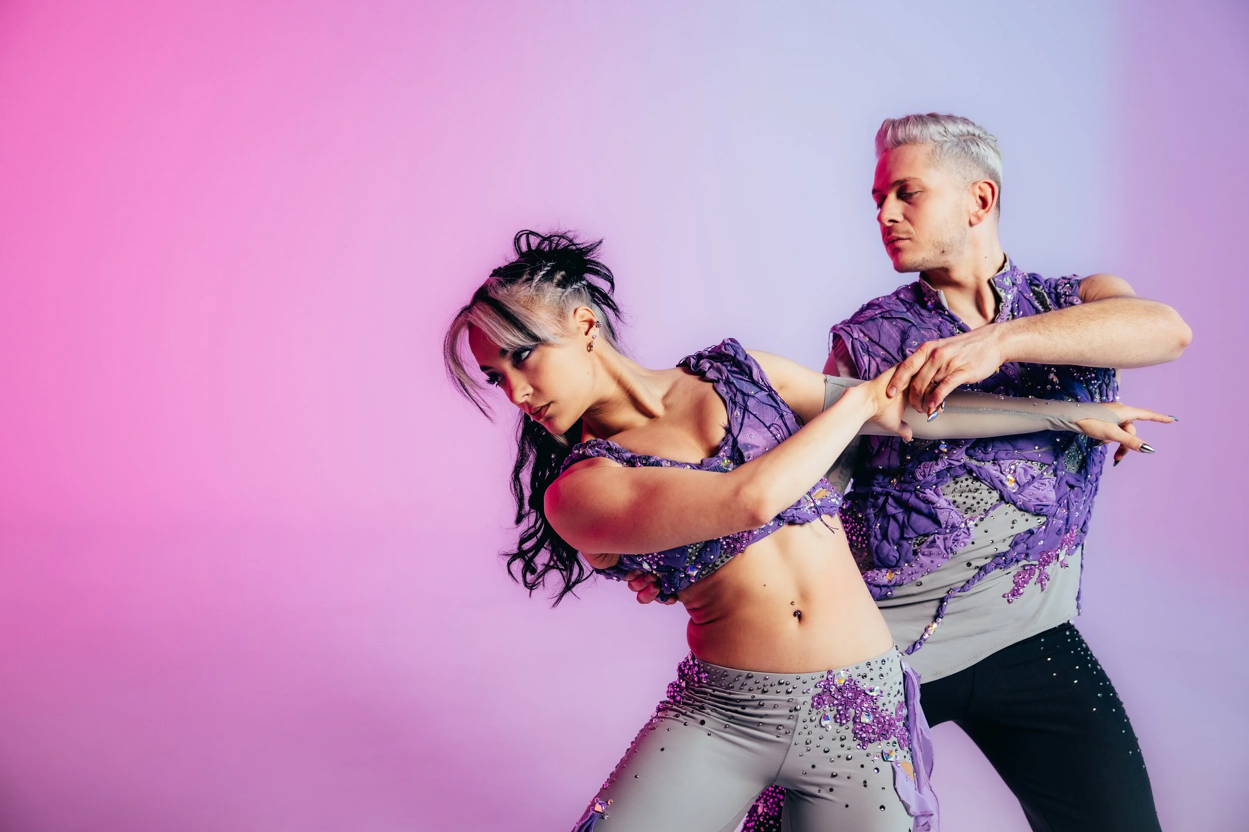 Thibault and Nicole Ramirez, Another Love photoshoot. Costumes by Clemence Ramirez.