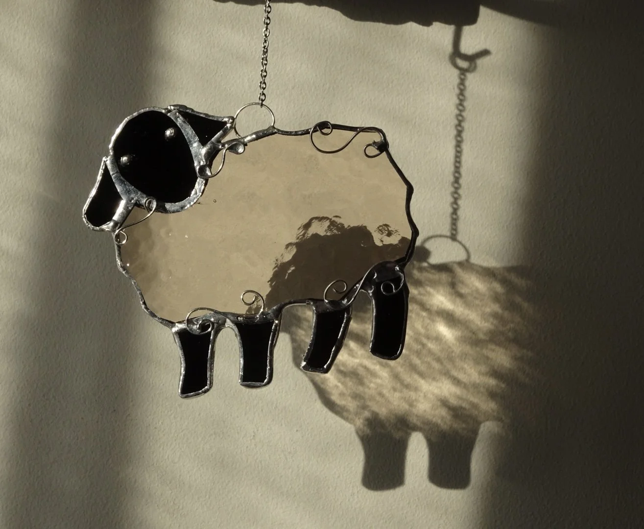 Sun Catcher Sheep, (Aprox. size 10 × 10cm - free UK delivery) created by Melody Lipscombe