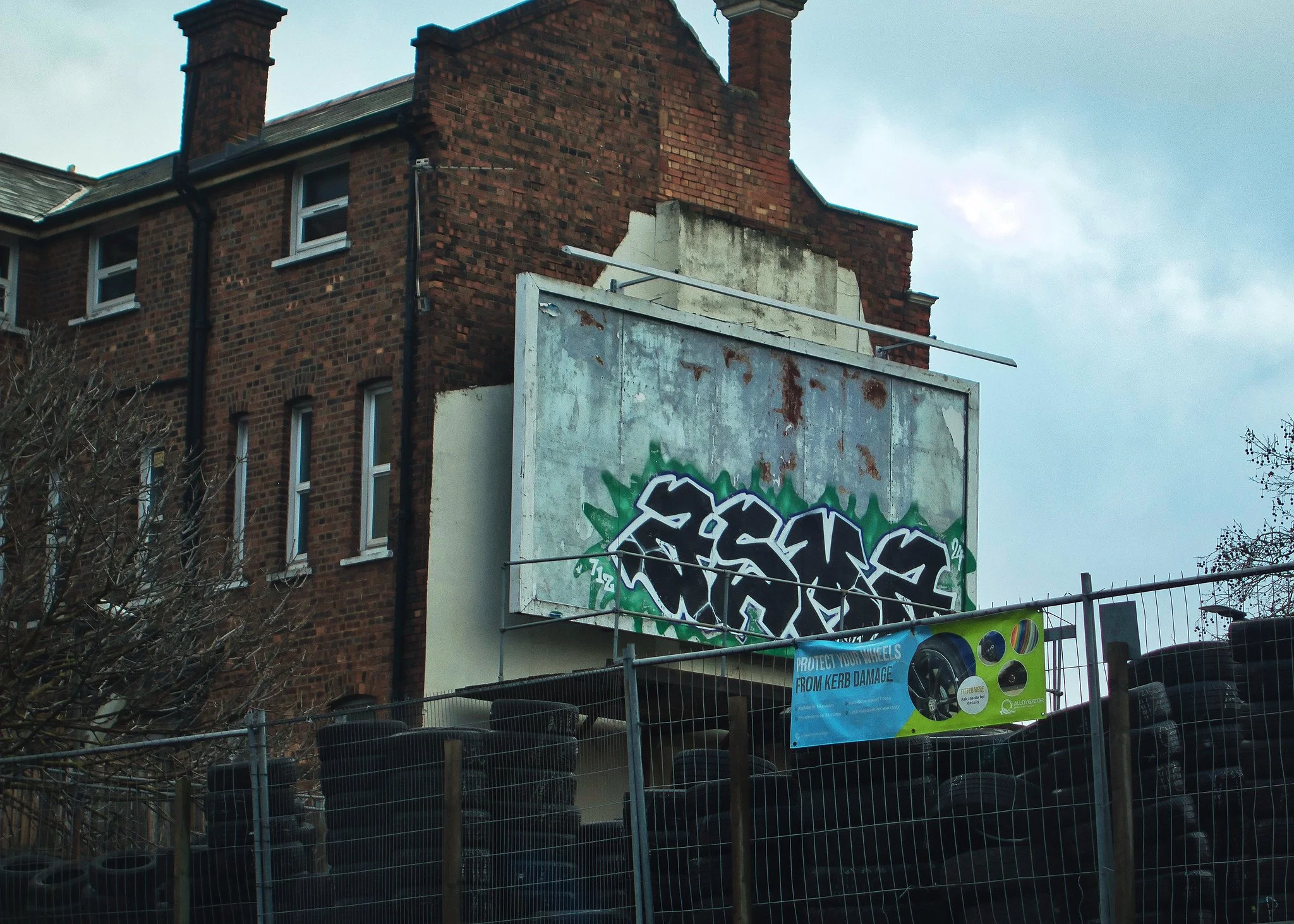 Old hoarding / billboard