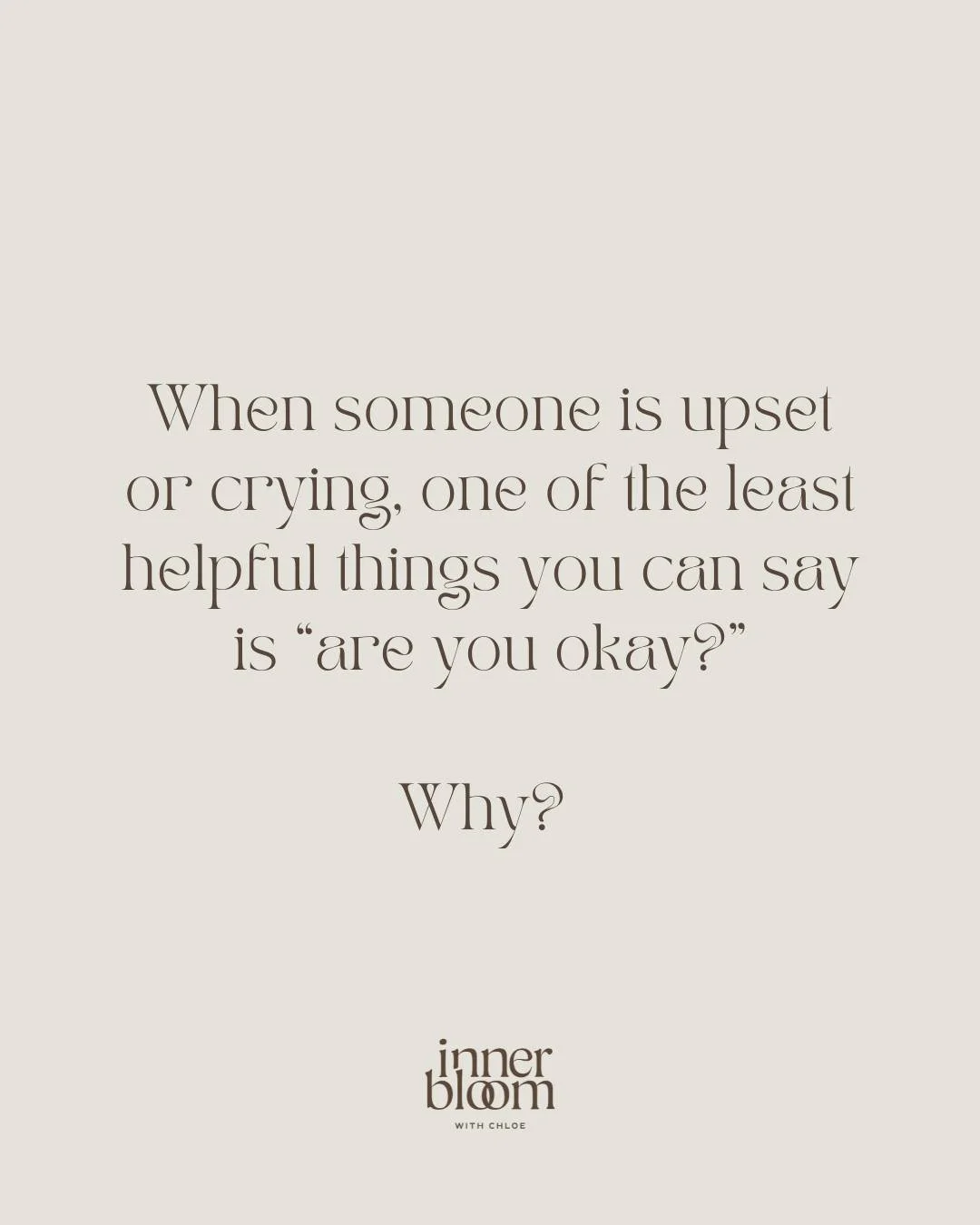 In a world that often tells us emotions should be avoided, we're not taught how to emotionally support and guide someone who is upset. 

Here's a little process I like to follow to help friends, family and clients and that I myself find incredibly he