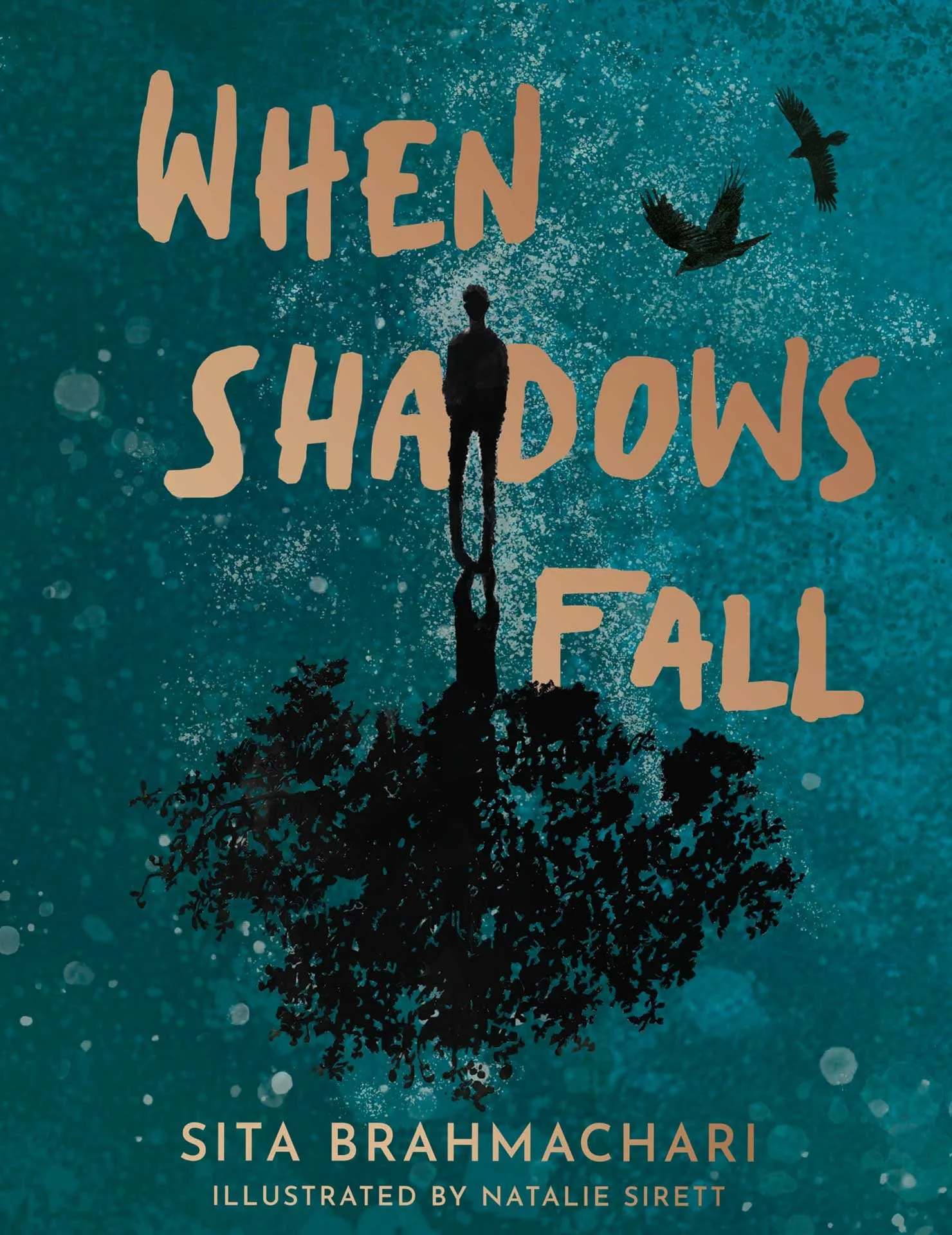 front cover design by natalie sirett for the novel when shadows fall by sita brahmachari