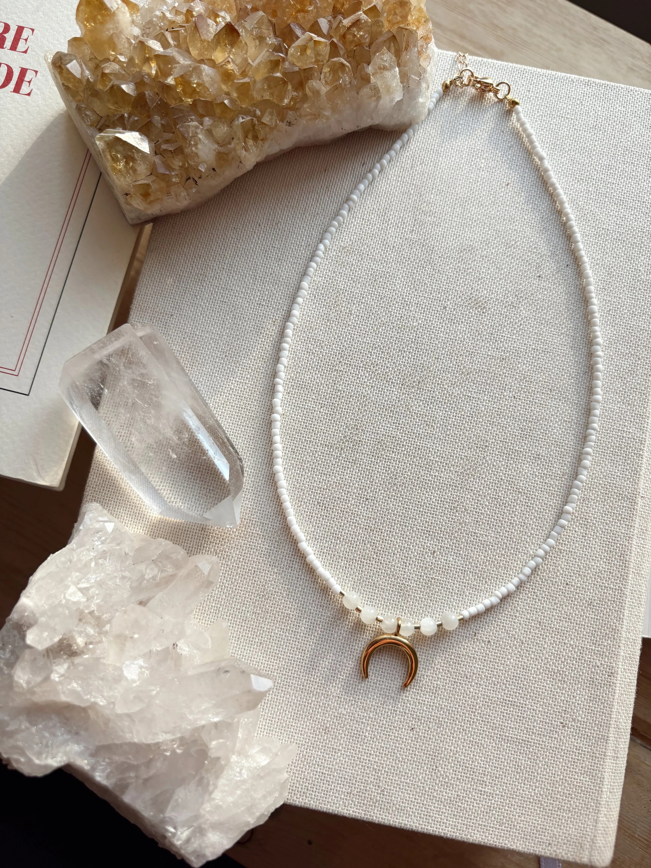 Magic Moon Goddess necklace / available in gold or silver