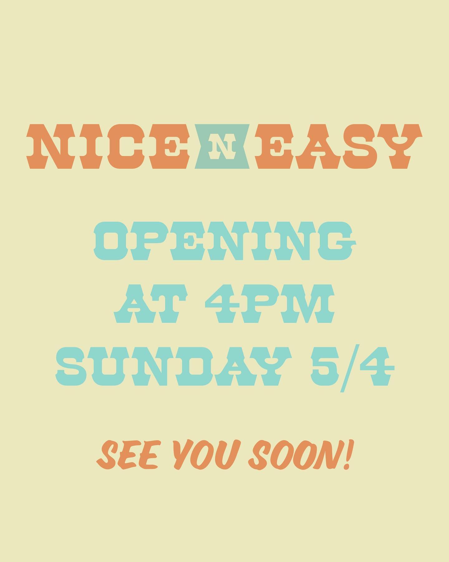 We are opening late tomorrow / Sunday, 5/4! We are hosting a private event early, and will be open to the public at 4PM.
.
.
If you are interested in hosting a private event @niceneasytx , shoot us an email - howdy@niceneasytx.com for more info!
