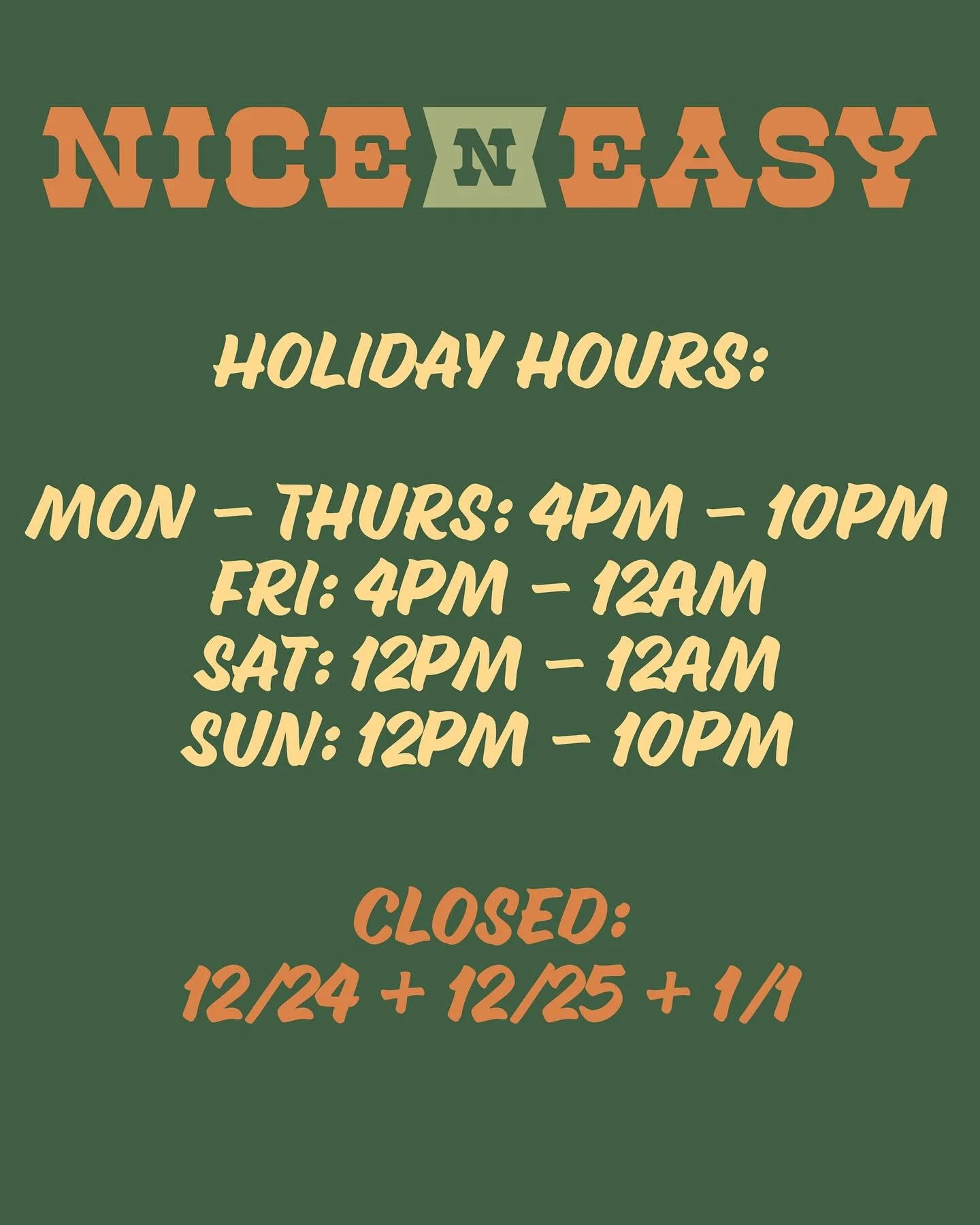 Open 7 days a week from now through January 4th!
.
.
&lsquo;Tis the season for holiday drinks, Christmas lights, and small town cheer! Come see us everyday* through January 4th and see Johnson City ALL LIT UP.

*CLOSED 12/24 + 12/25 AND 1/1.
.
.
See 