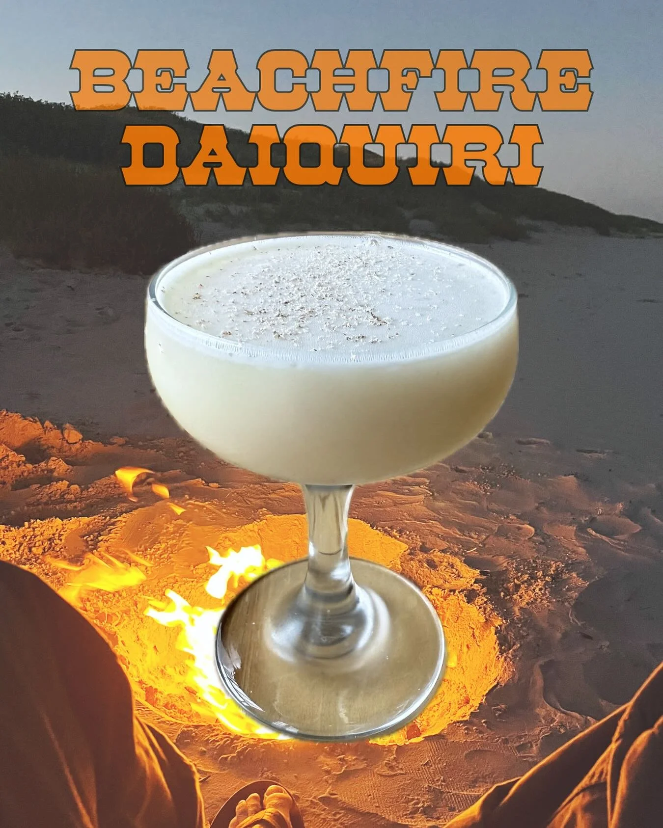 OOPS ALL DAIQUIRIS! Sunday, 5/24 - join us for an all day / all daiquiri shindig!
.
.
First up, we have the Beachfire Daiquiri. Rum, Mezcal, Orgeat, Lime. This dream of a drink puts sand between your toes, salt on your skin, smoke in the air, and the
