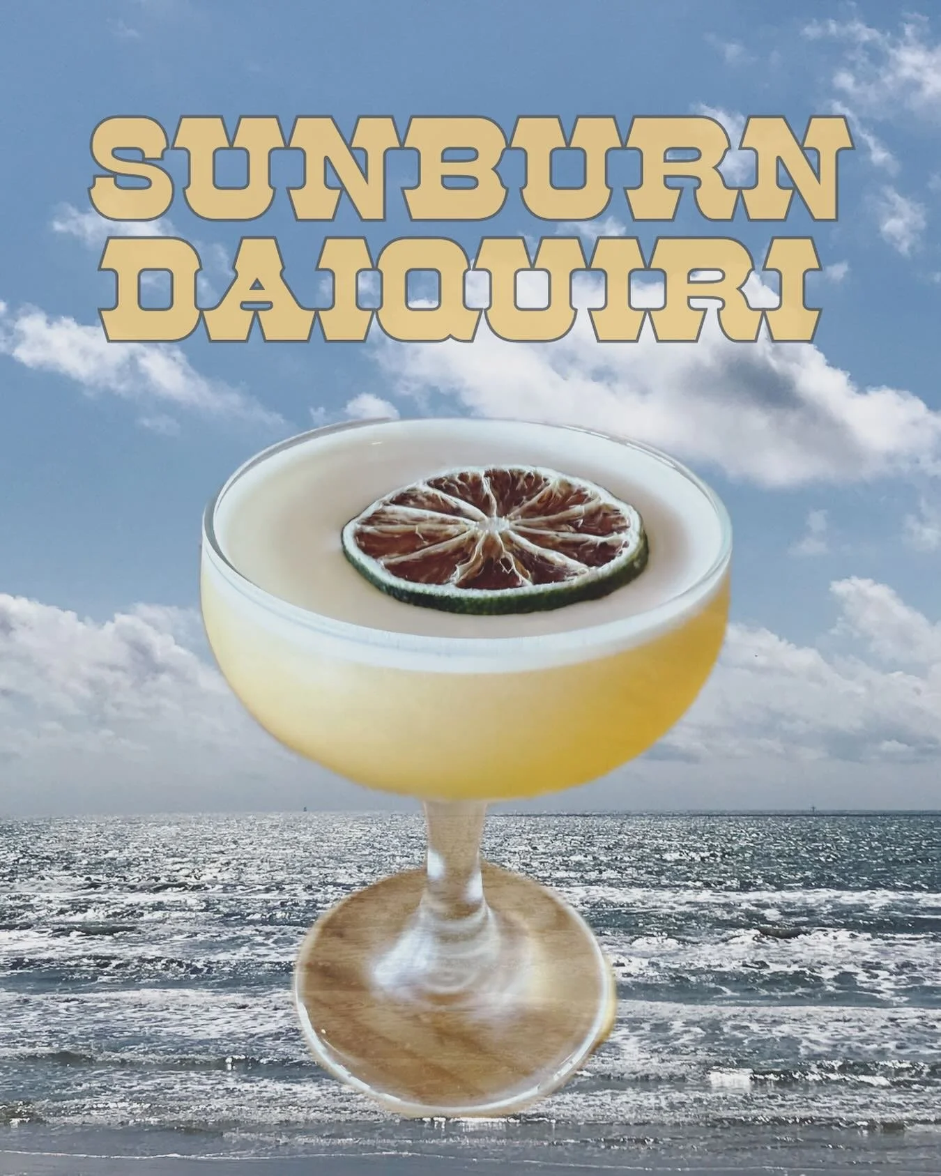 Sunburn Daiquiri!
.
.
Some classic rum, some coconut rum, pineapple, and lime. Do you have a flip flop tan? Then this daiquiri is for you, pal! Get it Sunday, 5/24 when our menu goes full daiquiri, all day long. OOPS! ALL DAIQUIRIS!
.
.
See you soon!