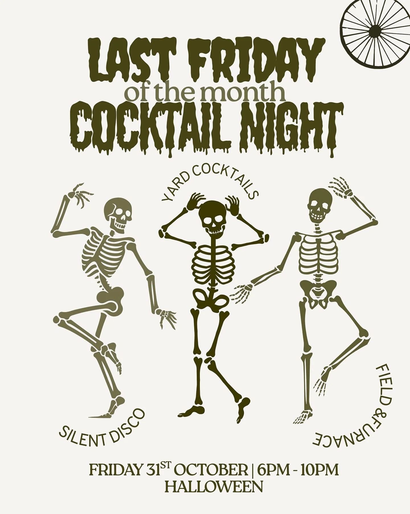 SPOOKY SEASON 💀🪩

Last Friday of the Month Cocktail Night back on Friday 31st of October, HALLOWEEN, 6pm - 10pm 🎃

Expect farm fresh flavours from @fieldandfurnace, seasonal cocktails from The Yard team + the usual bar faves!

&hellip; fancy a boo