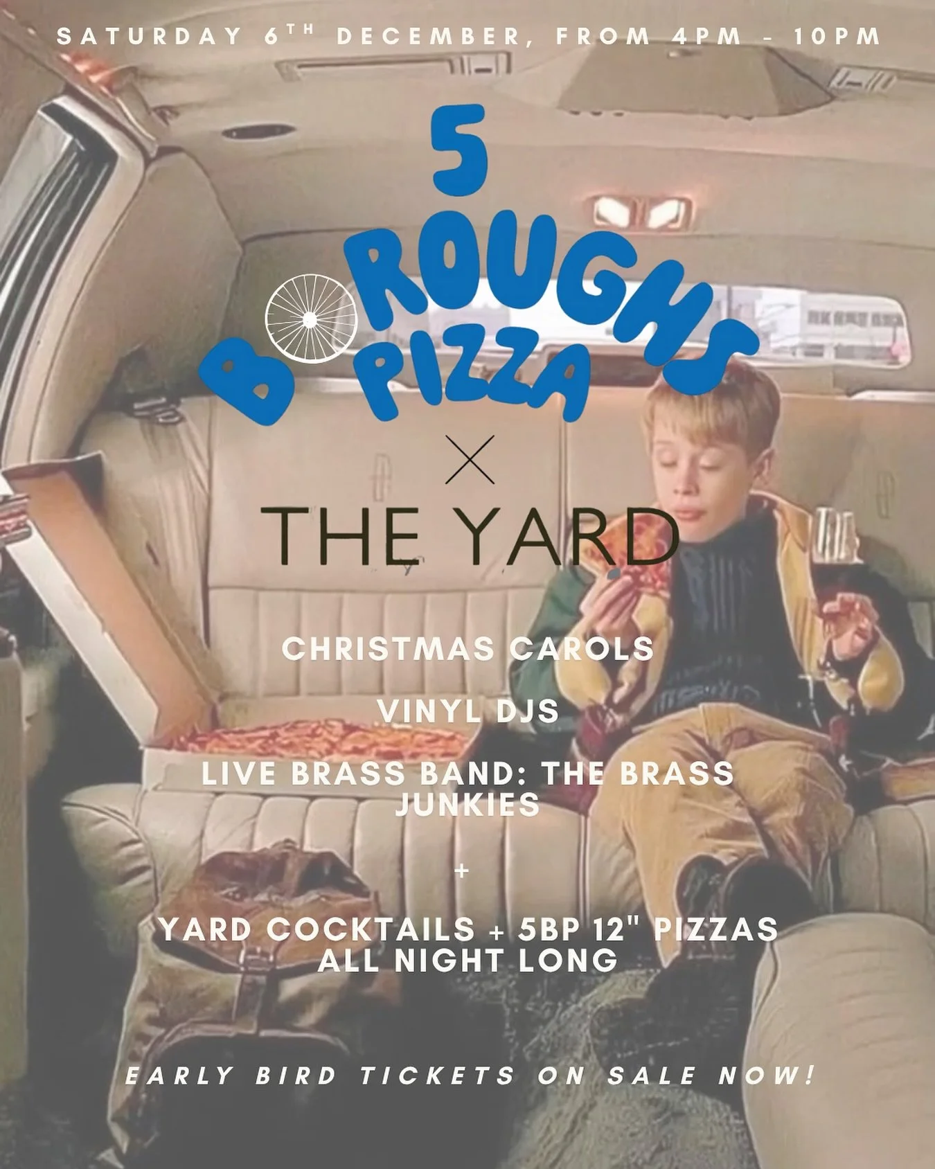 NY pizzas hit the Candover Valley, this time at CHRISTMAS! 🍕🪩🎄

Saturday 6th December | 4pm - 10pm 🍸

&hellip; get ready for a night of fresh @5bpizzauk 12&rdquo; pizzas, @theyard_hampshire crafted cocktails, with carols, vinyl DJs, + a chance to