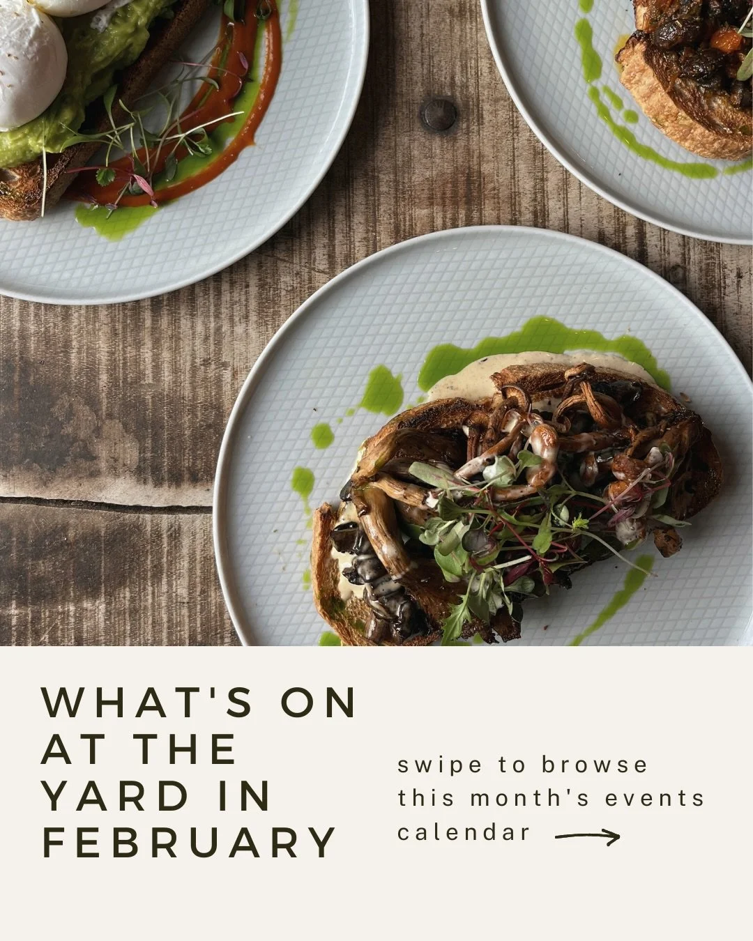 What&rsquo;s on at The Yard in Feb 🌦️