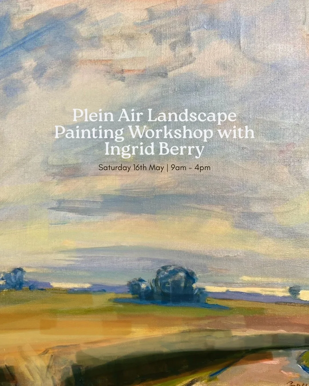 Spend a creative day painting in the glorious parkland, guided by local, professional oil painter @ingridberryart 👩&zwj;🎨🌻

This one-day plein air workshop is perfect for painters with some experience looking to build confidence + develop their la