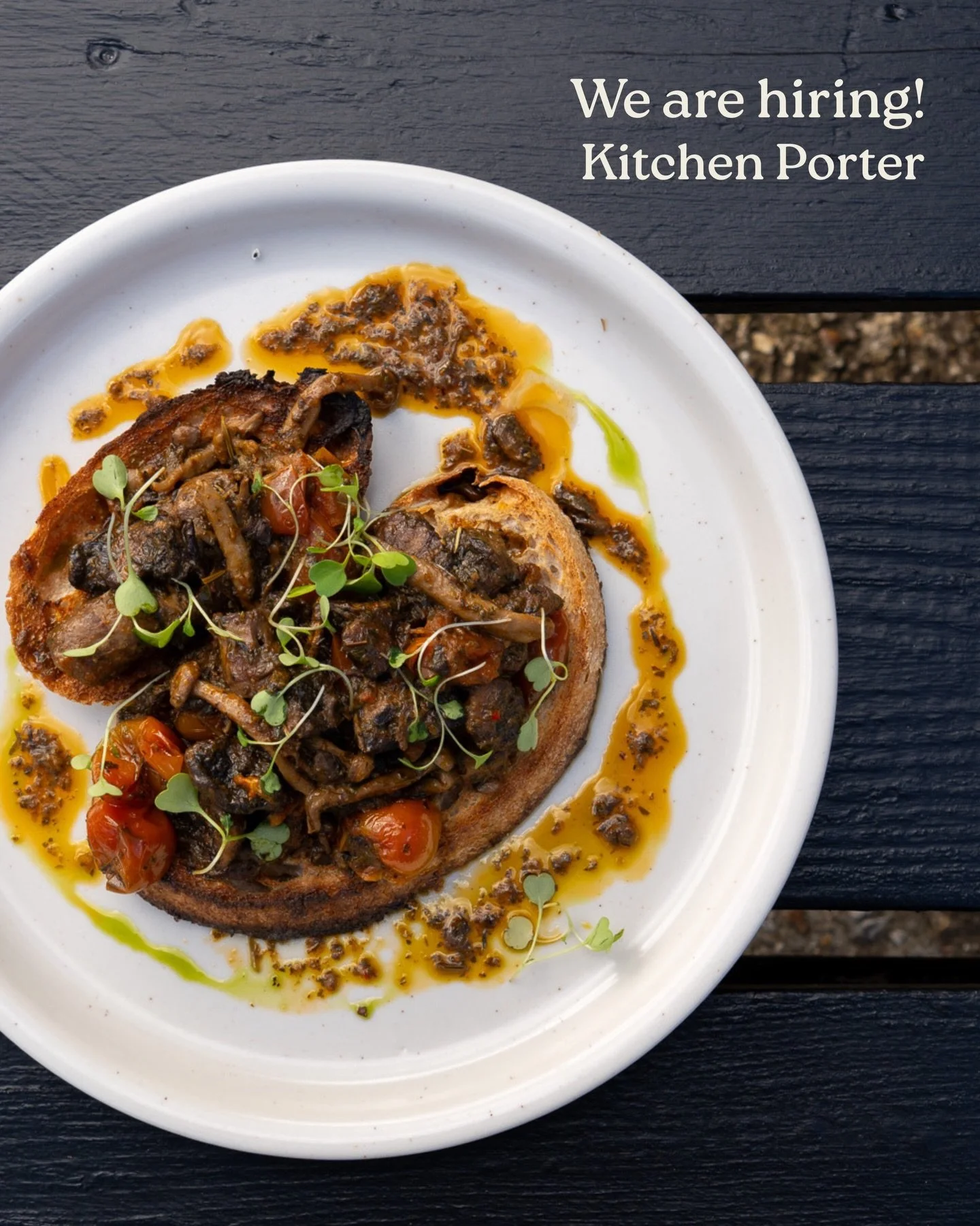 We are looking for a KITCHEN PORTER to join The Yard team, Weds - Sun 🍴🌱🥑

This is a hands‑on role where you&rsquo;ll play an important part in keeping the kitchen running efficiently - from washing up, keeping the work-space clean + organised, to
