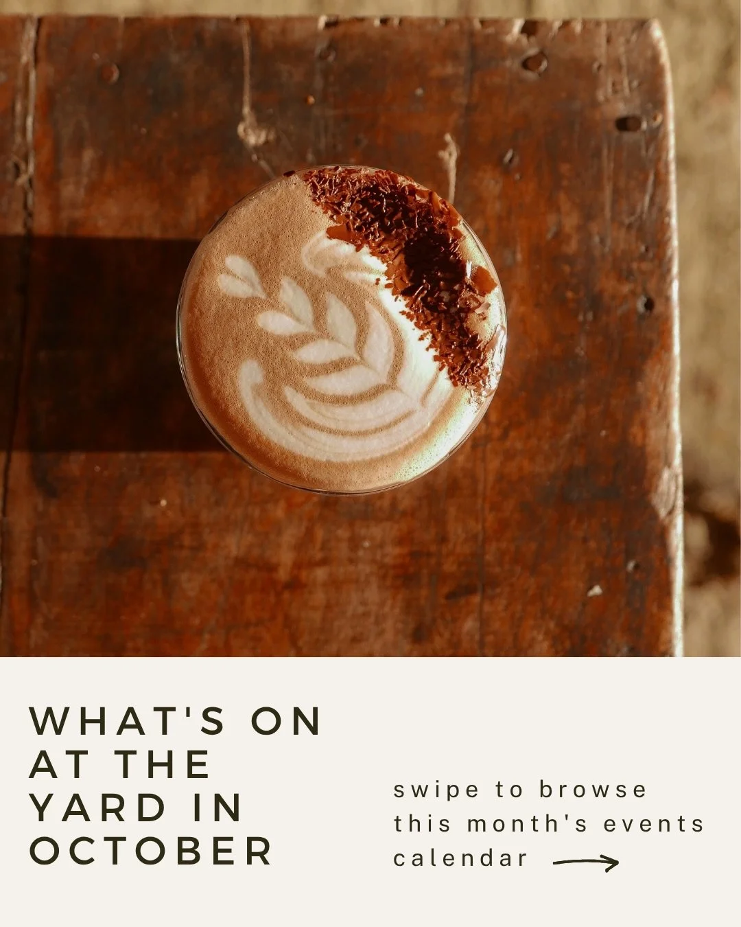 What&rsquo;s on at The Yard in October 🎃🍂