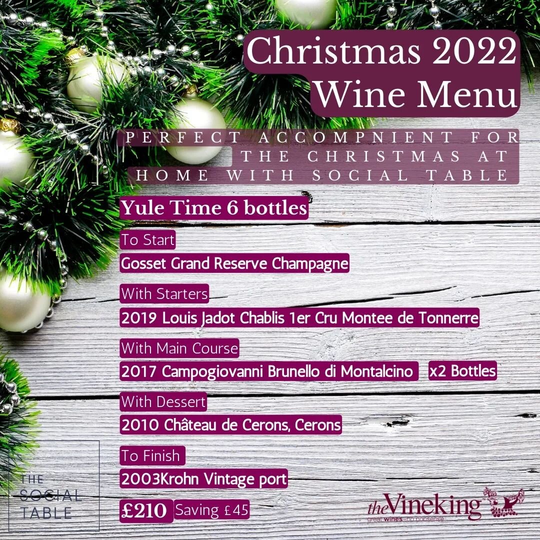 We've also got some amazing wines from the guys @thevineking to go with out kits. You can either get in touch with Frank - frank@thevineking.com or place your order through us when ordering your Christmas meal