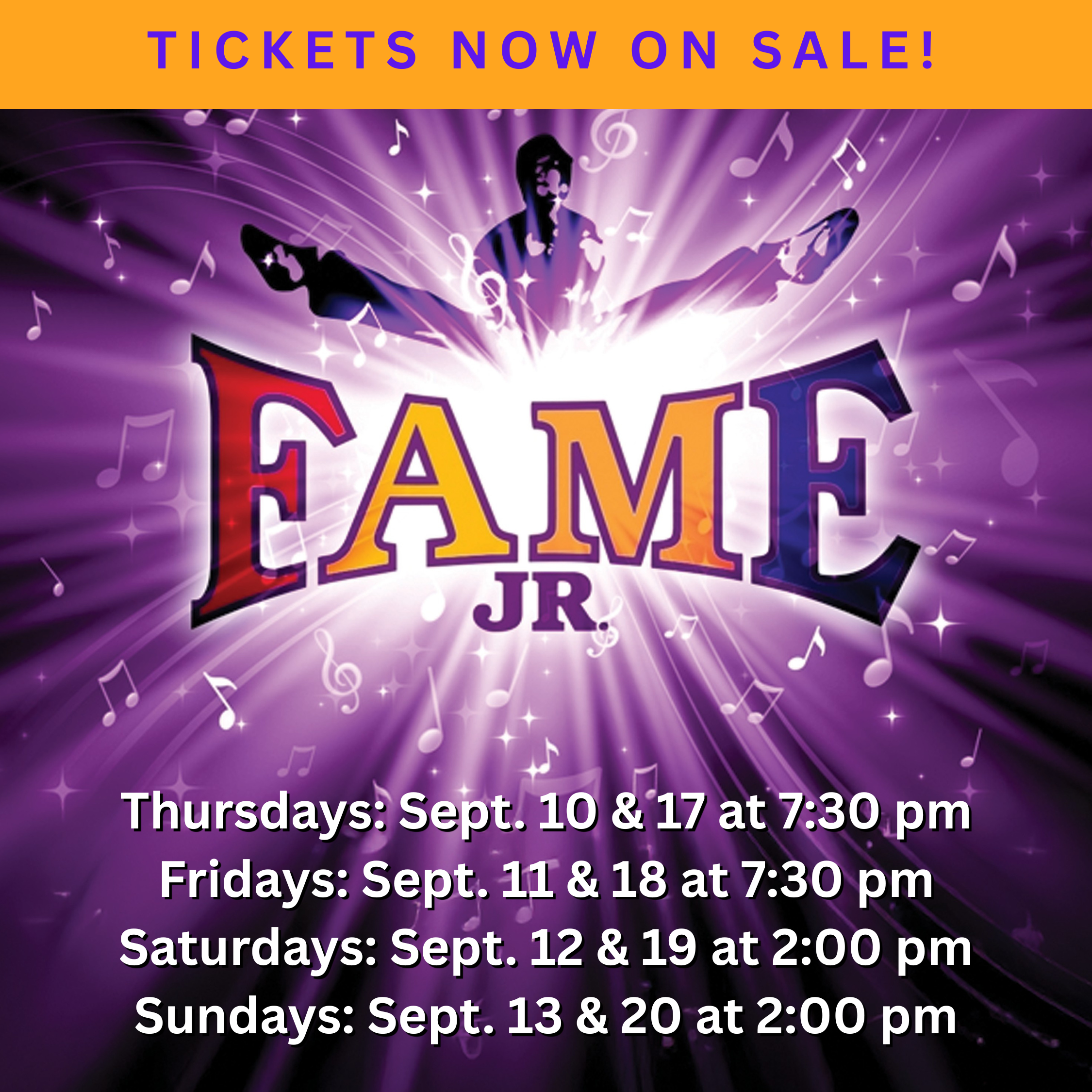 Fame Jr Tickets