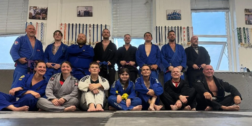 Adult Brazilian Jiu-Jitsu class in Consett, end of class photo