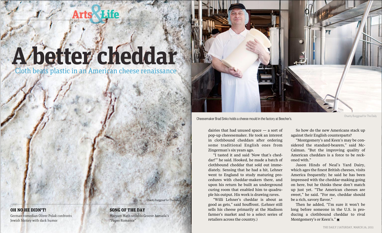 Vermont Cheddar for The Daily, photographer Bryan Bedder