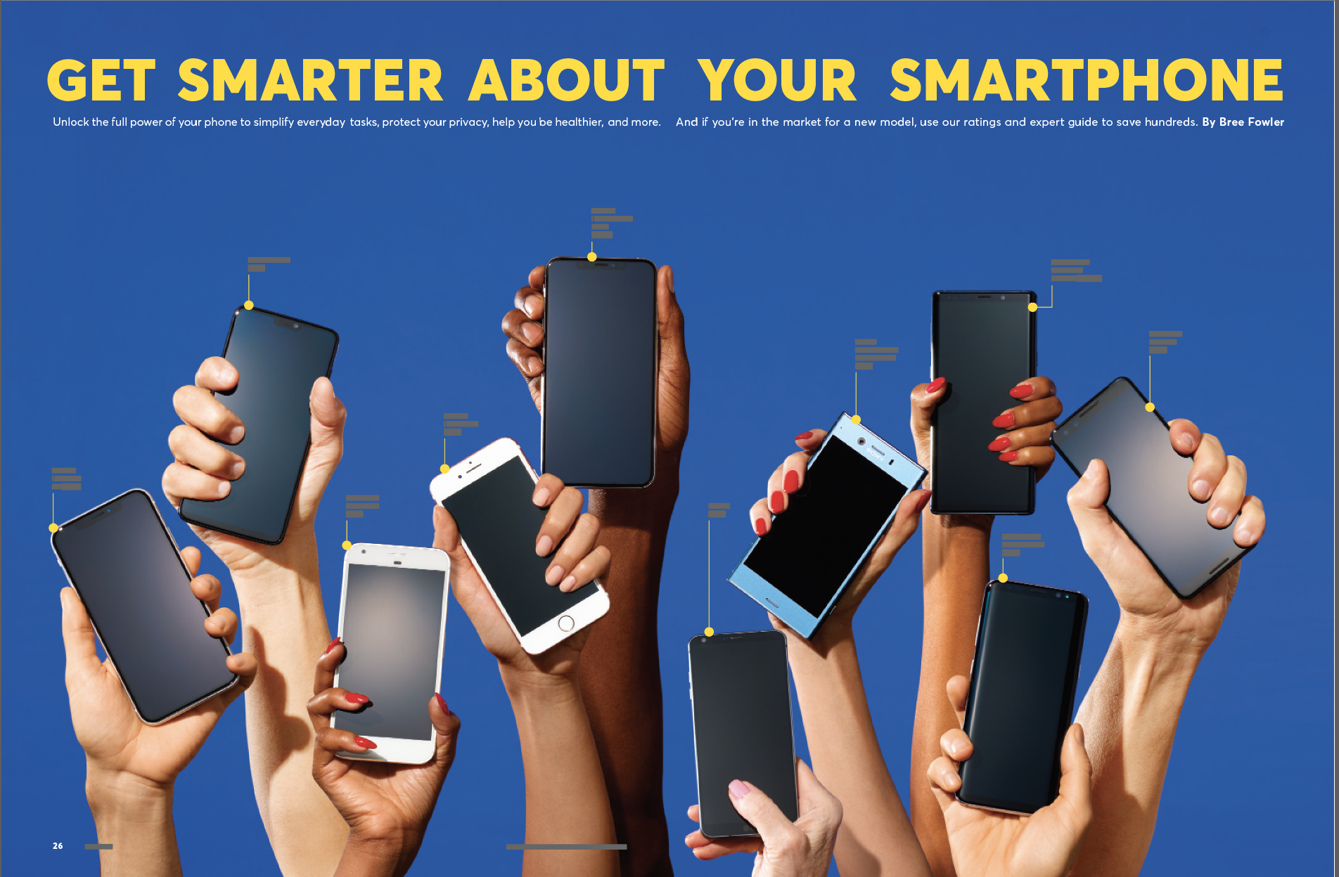 Cell phones for Consumer Reports, photographer: Gregory Reid