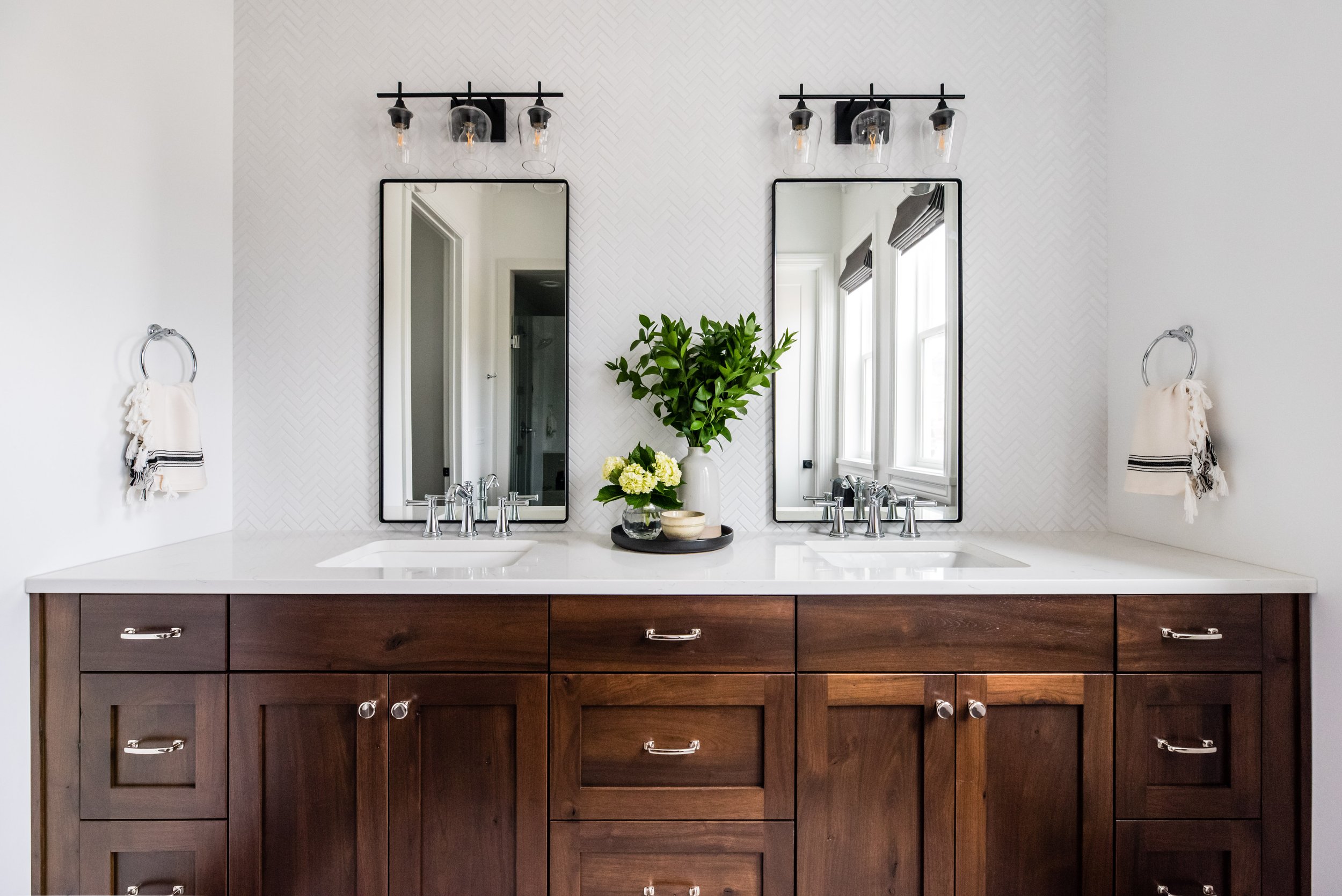  Picking out the right countertop for a master or guest bathroom in your new build in Logan, Utah, with Liz Powell Design. #LizPowellDesign #InteriorDesignUtah #LizPowellDesign #InteriorDesignUtah #InteriorDesigner #buildingahome #countertops #dreamh