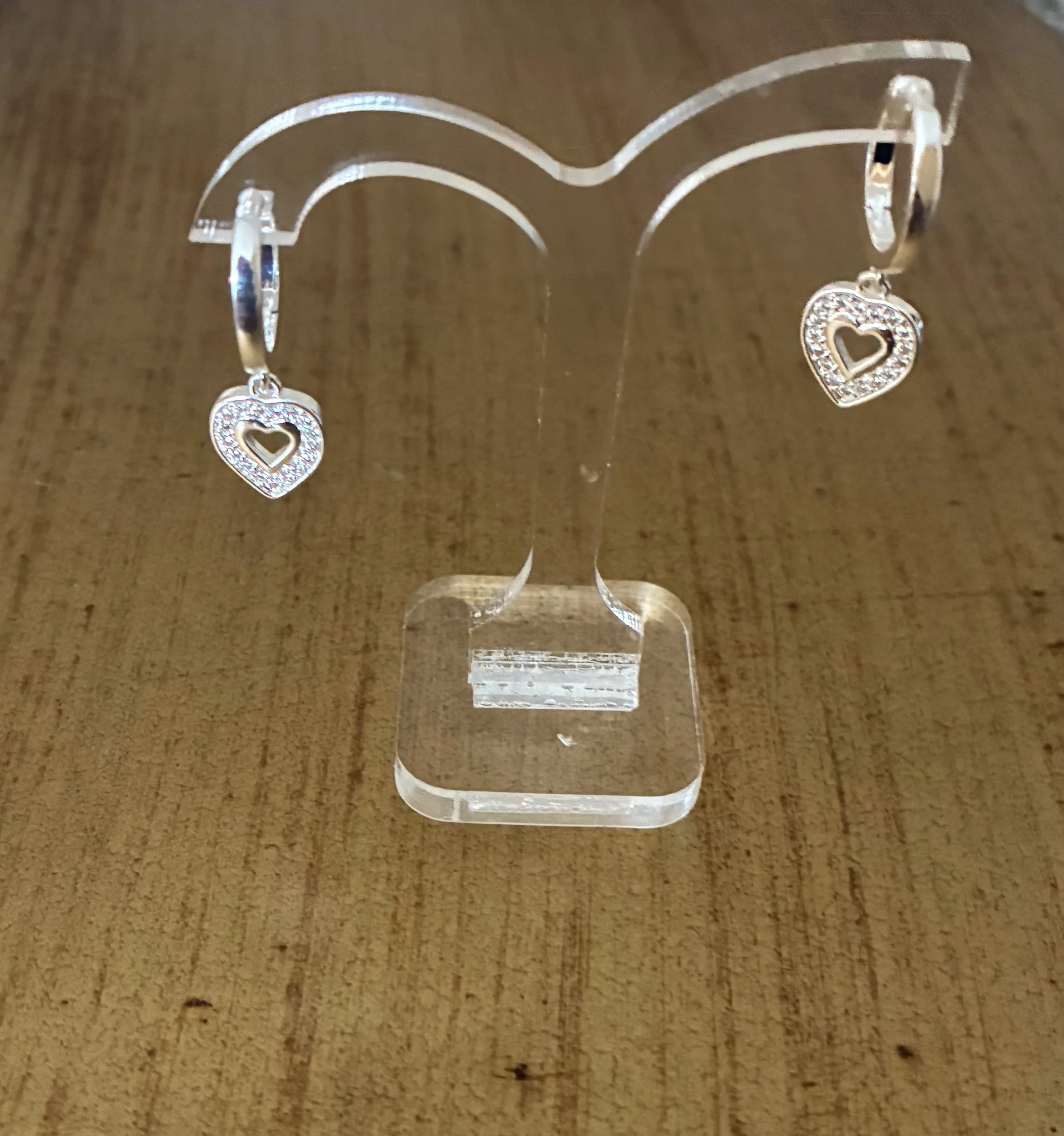 Open Heart Huggie Earrings..NEW
