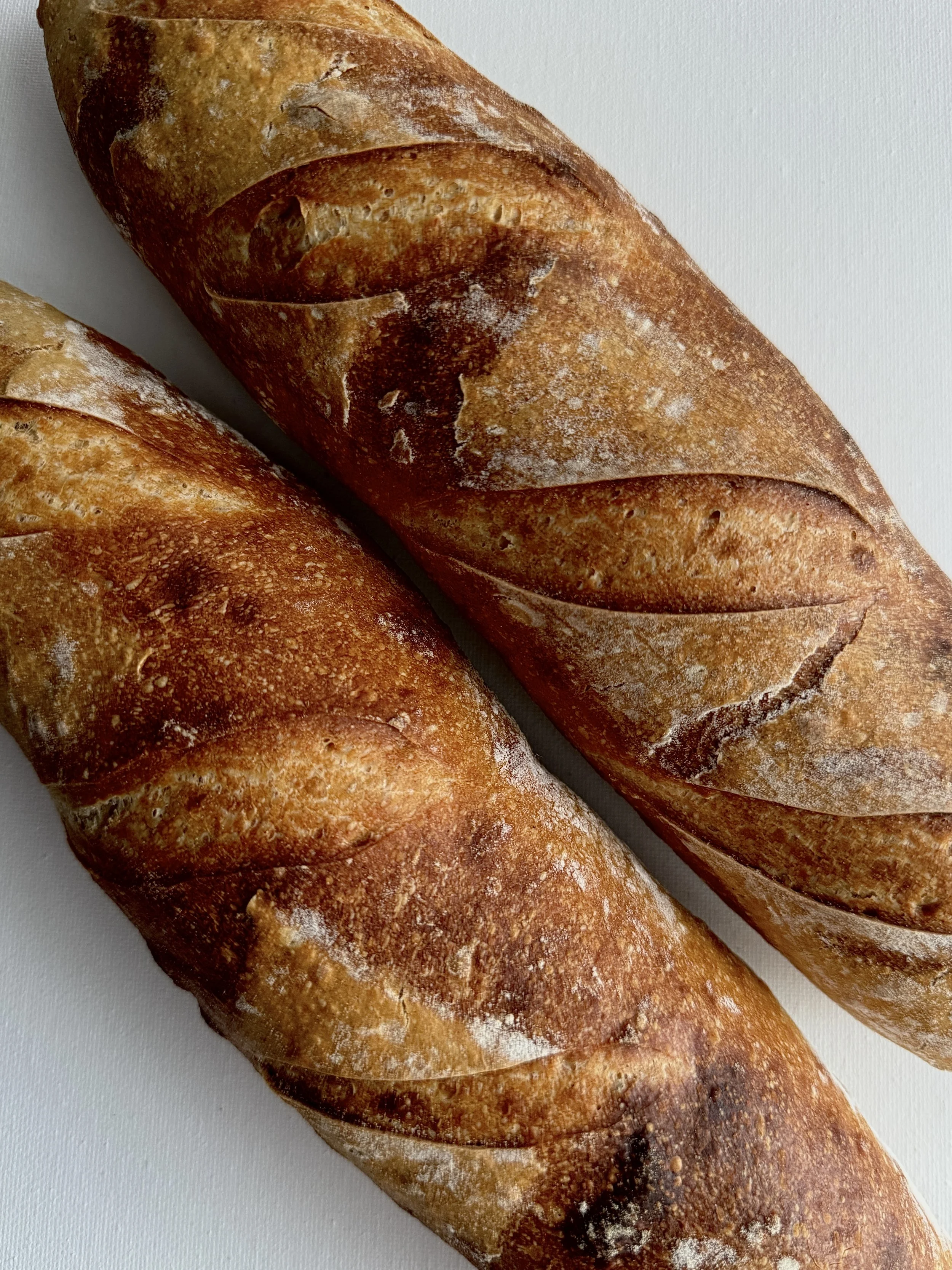 Close up of Sourdough Baguette