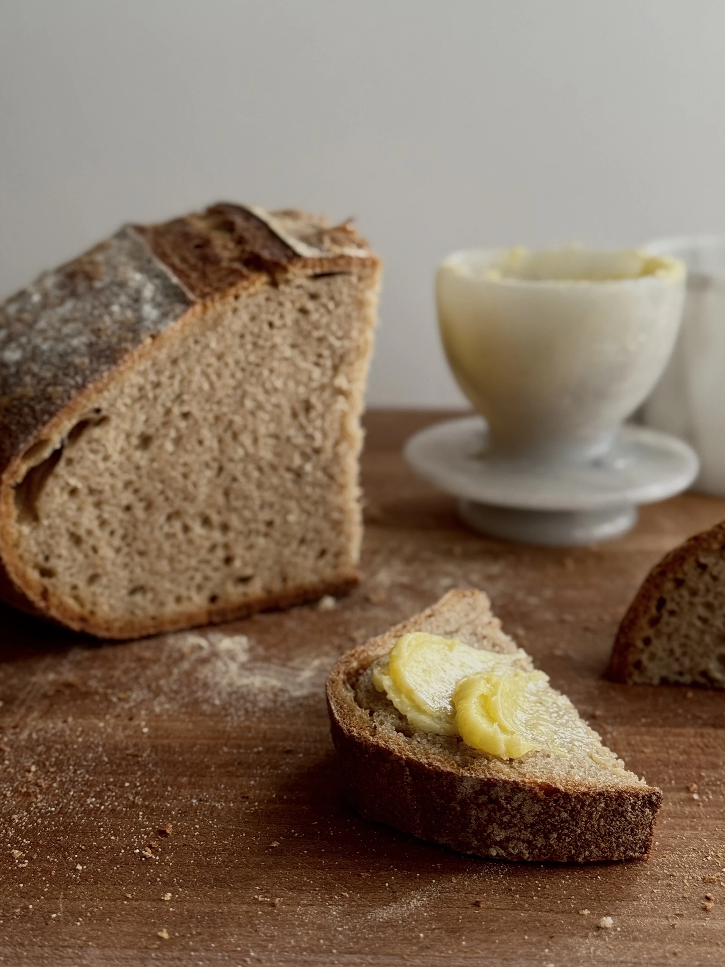 Sourdough slice with butter
