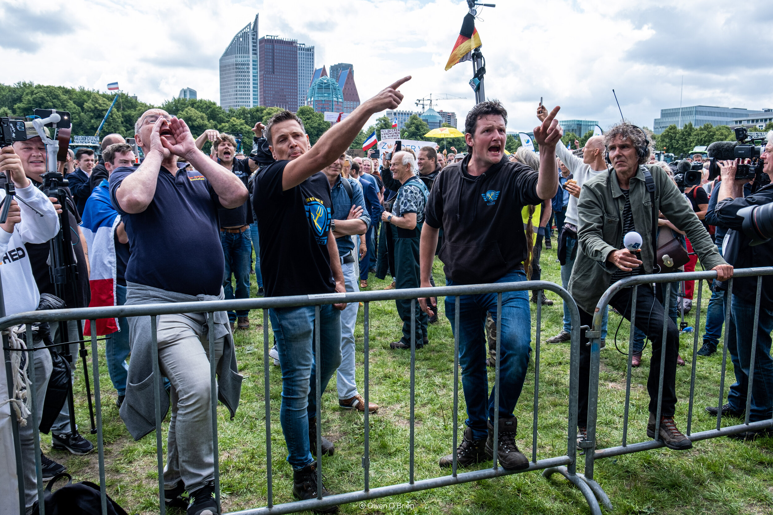Boze boeren bij het protest op het Malieveld in Den Haag ( juli 2021).
