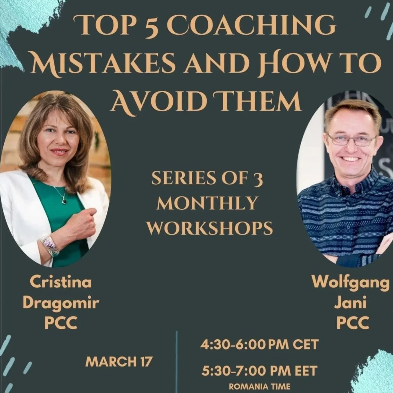Top 5 Coaching Mistakes and How to Avoid Them - (series of 3 monthly workshops)