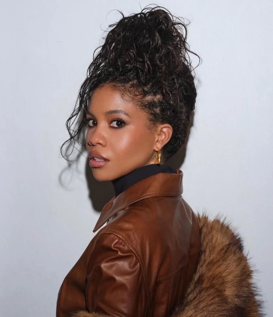 Actress @sinclair_dani wears @katehundley leather jacket in @photobookmagazine | Styled by @718blonde