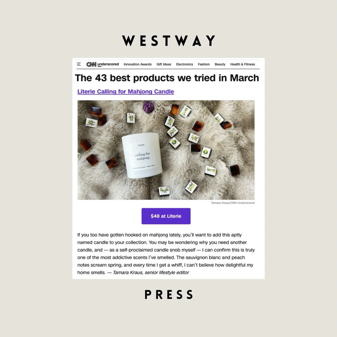 Thanks @cnnunderscored for naming @literiecandle &lsquo;s &ldquo;Calling for Mahjong&rdquo; one of the best products 🔥