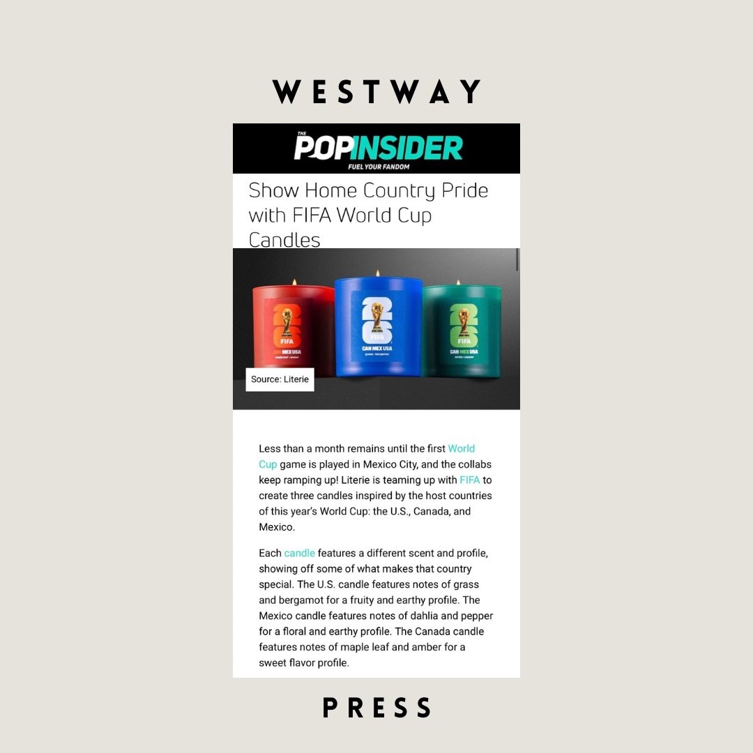 @literiecandle exclusive collaboration with @fifaworldcup featured on @thepopinsider by @ashley.j.pelletier ⚽️🕯️