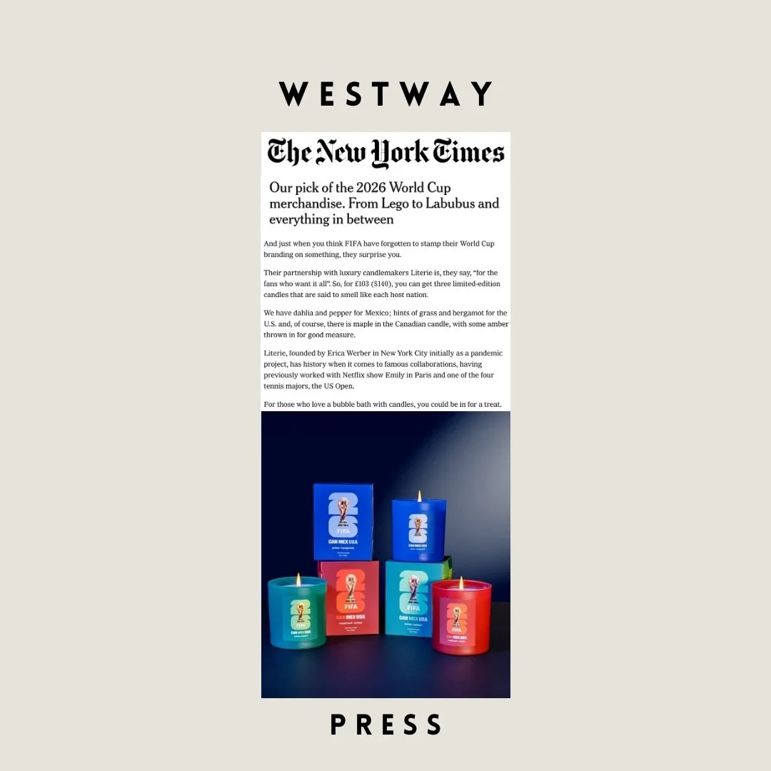 @literiecandle collaboration with @fifaworldcup featured in the @nytimes @theathletichq ❤️💙💚 thank you @caoimhesport
