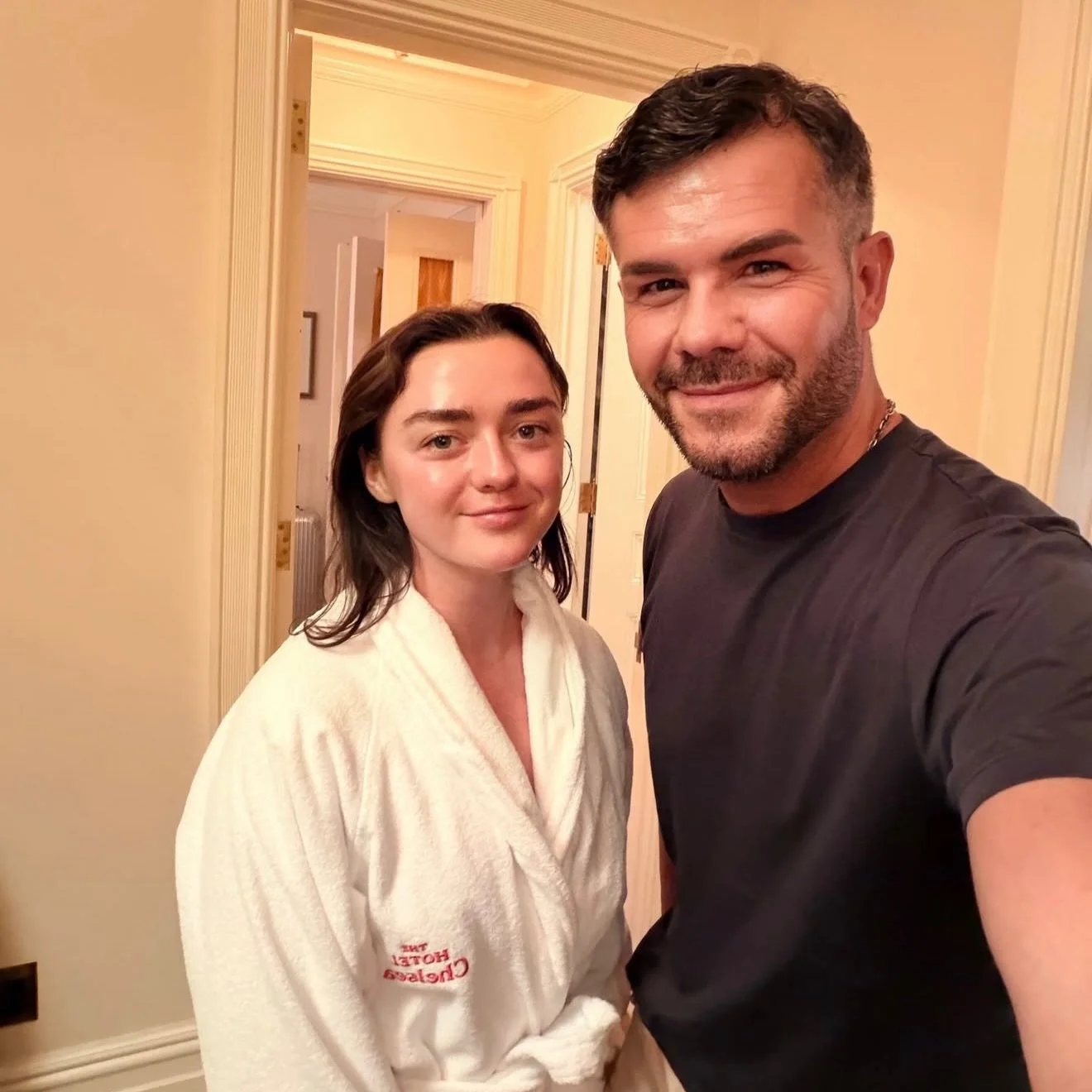 Skin wizard @pietrosimoneofficial and @maisie_williams both glowing after Pietro&rsquo;s signature Corrective Lift Facial 🧖🏽&zwj;♀️