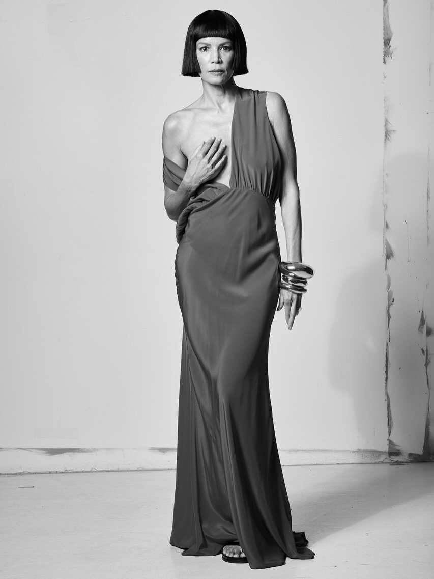 Icon and Model @veronicawebb wearing @temilyofficial Hera Gown in @amazingmagazine styled by @mimilombardo ✨