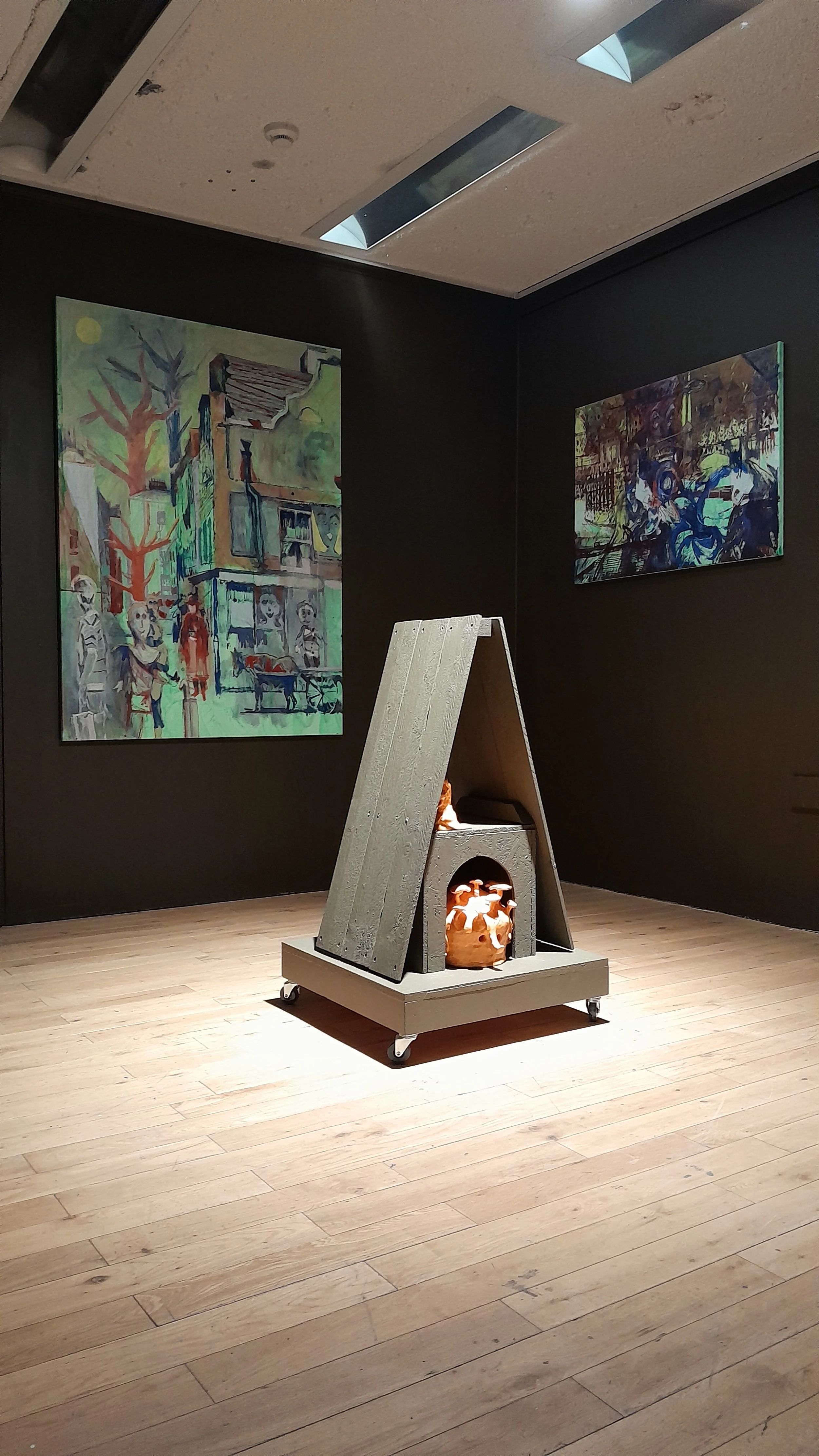Foresters Parade (Midnight), (2024)
Wooden Construction, Paint, Ceramics