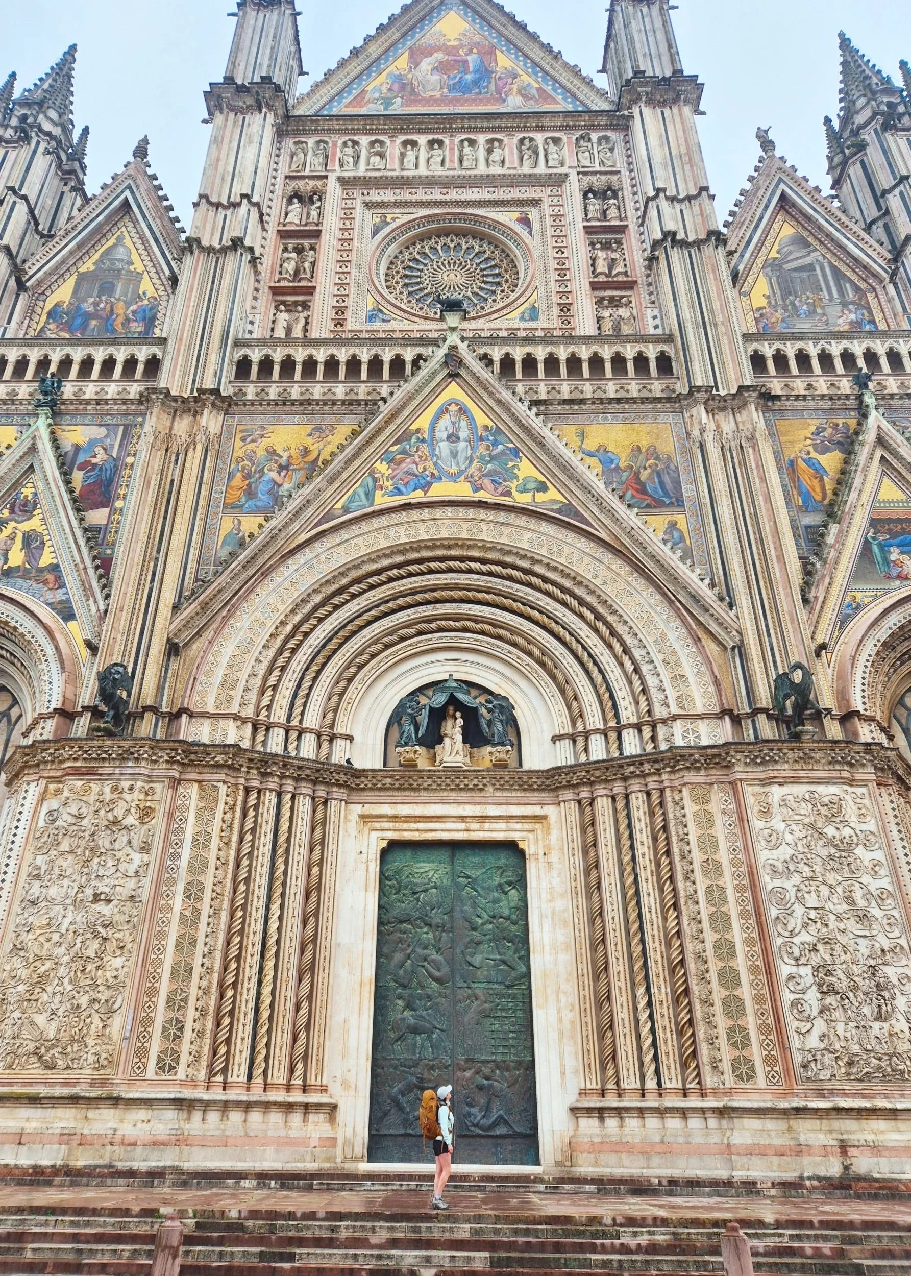 Orvieto Duomo Cathy and Juno Hiking Italy