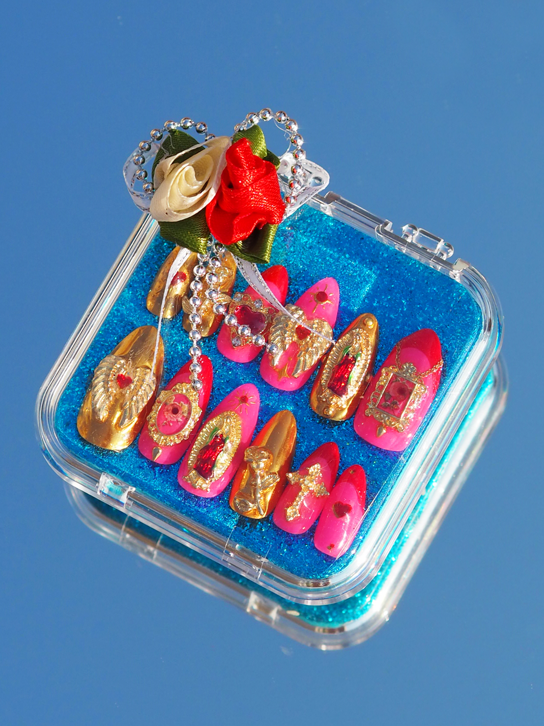 NAIL ART VIRGEN GUADALUPE ROSAS
