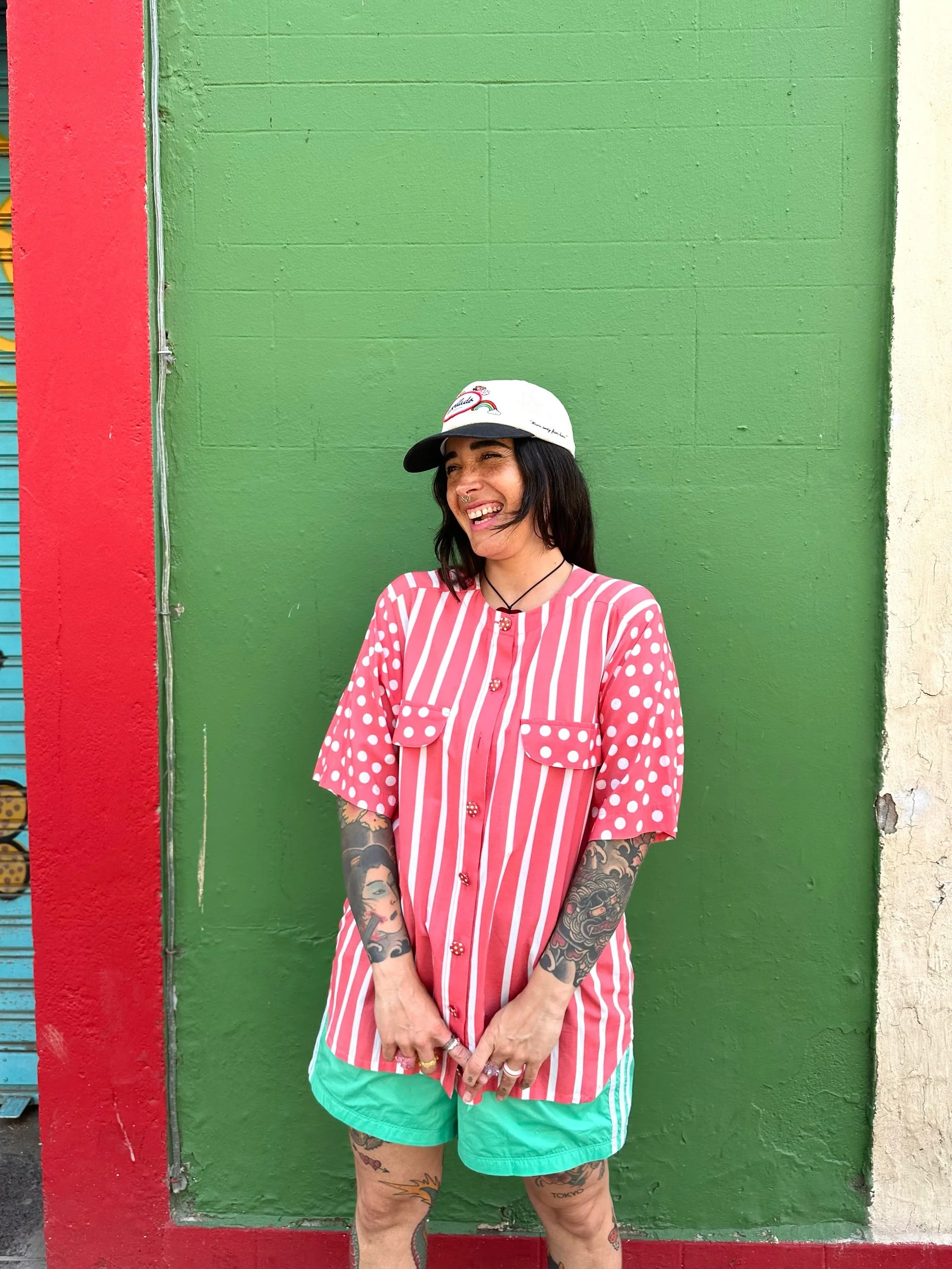 CAMISA VINTAGE LUNARES + RAYAS