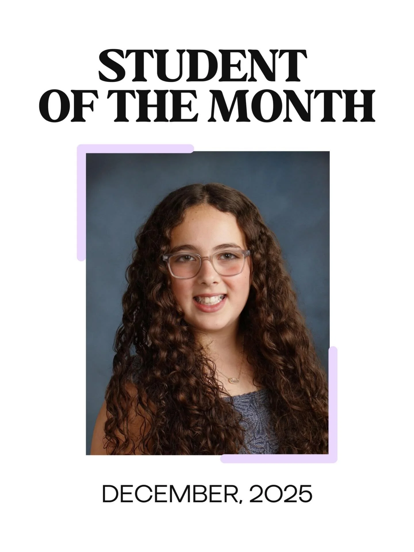 Introducing our December Student of the Month&hellip; Evie! 🎉

Evie was chosen by Kaitlin to be our December Student of the Month for her focus, self motivation, ability to apply corrections, kindness towards everyone, and how fearlessly she jumped 