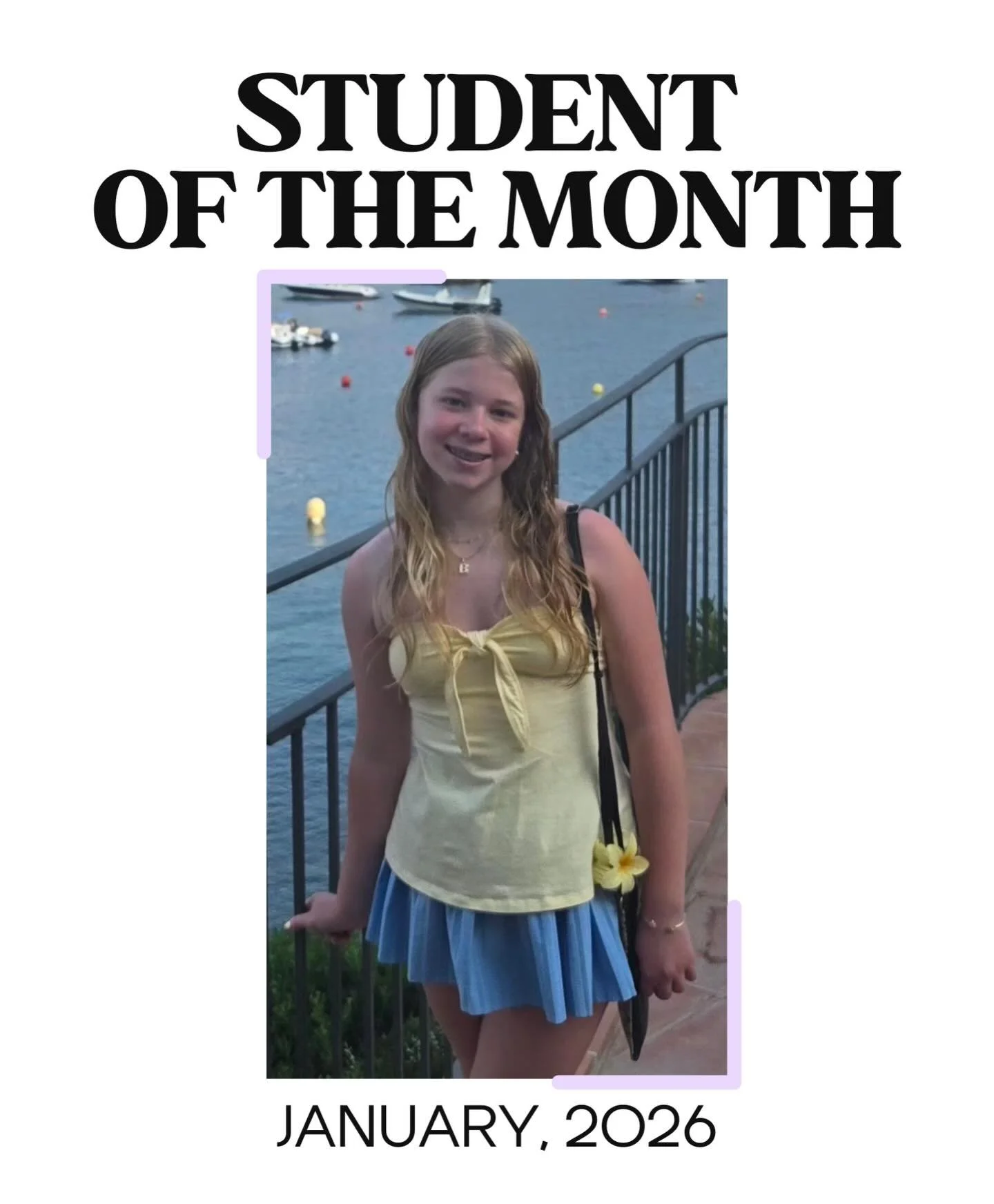 Give it up for our January Student of the Month&hellip; Trix!! 👏✨

Trix was chosen for January Student of the month by Margaret because... &ldquo; Trix has been such a joy to watch this season, and I am so excited to celebrate her as my Student of t