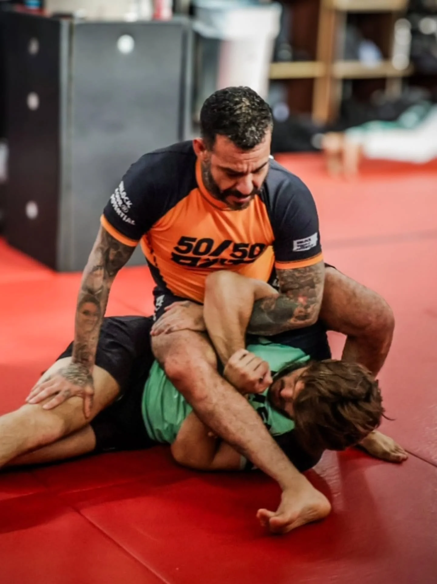 50/50Lockers ๐ Fight-Wear 
Unlock Your Potential 
#apparel 
#bjj
#jiujitsu 
#grappling
@gilly.s_jitsu ๐ธ
@10thplanet_london