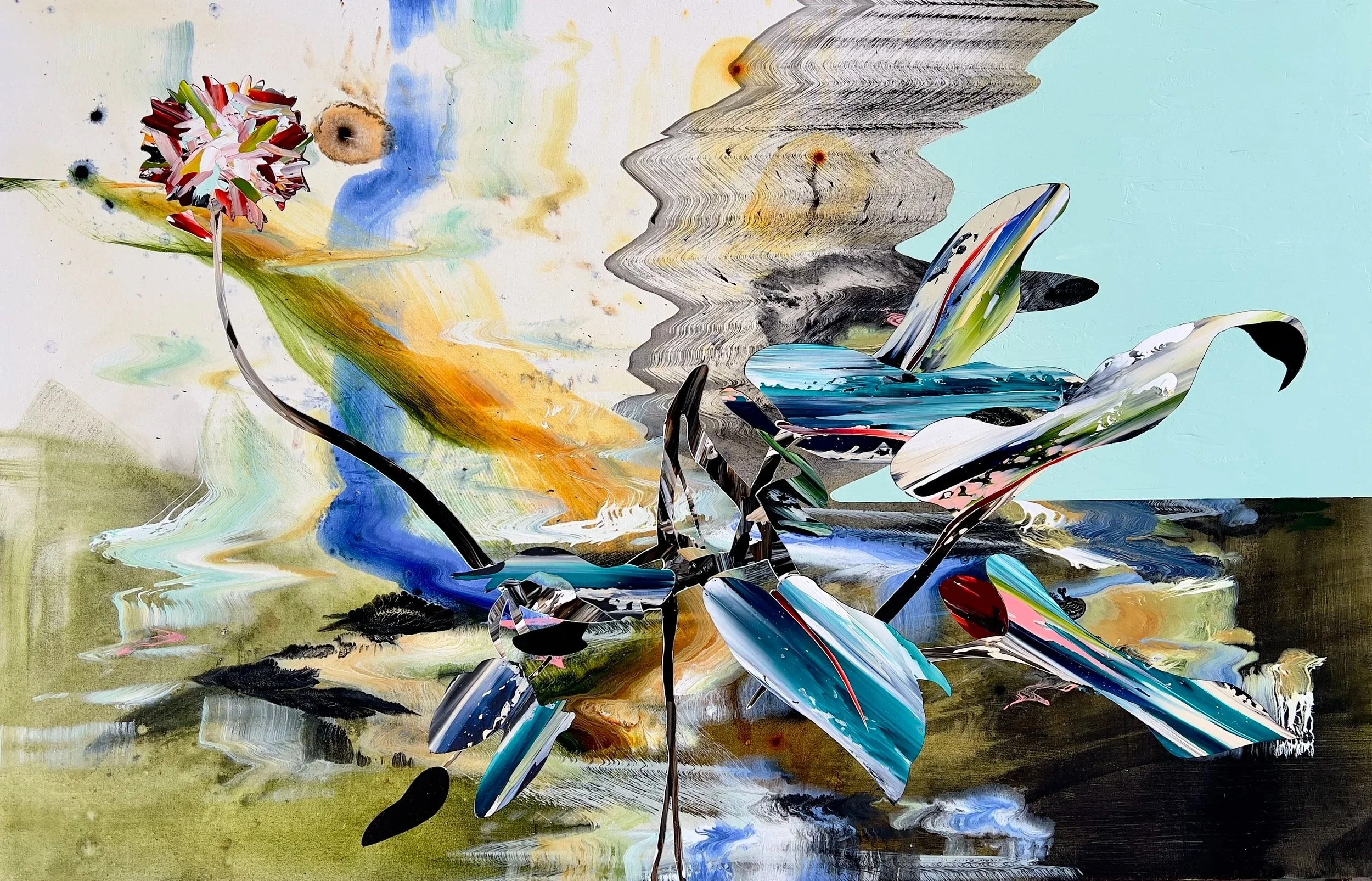  Germán Tagle  Libros que son como respirar, 2025  130 × 200 cm  Cortesía Aninat Galería   