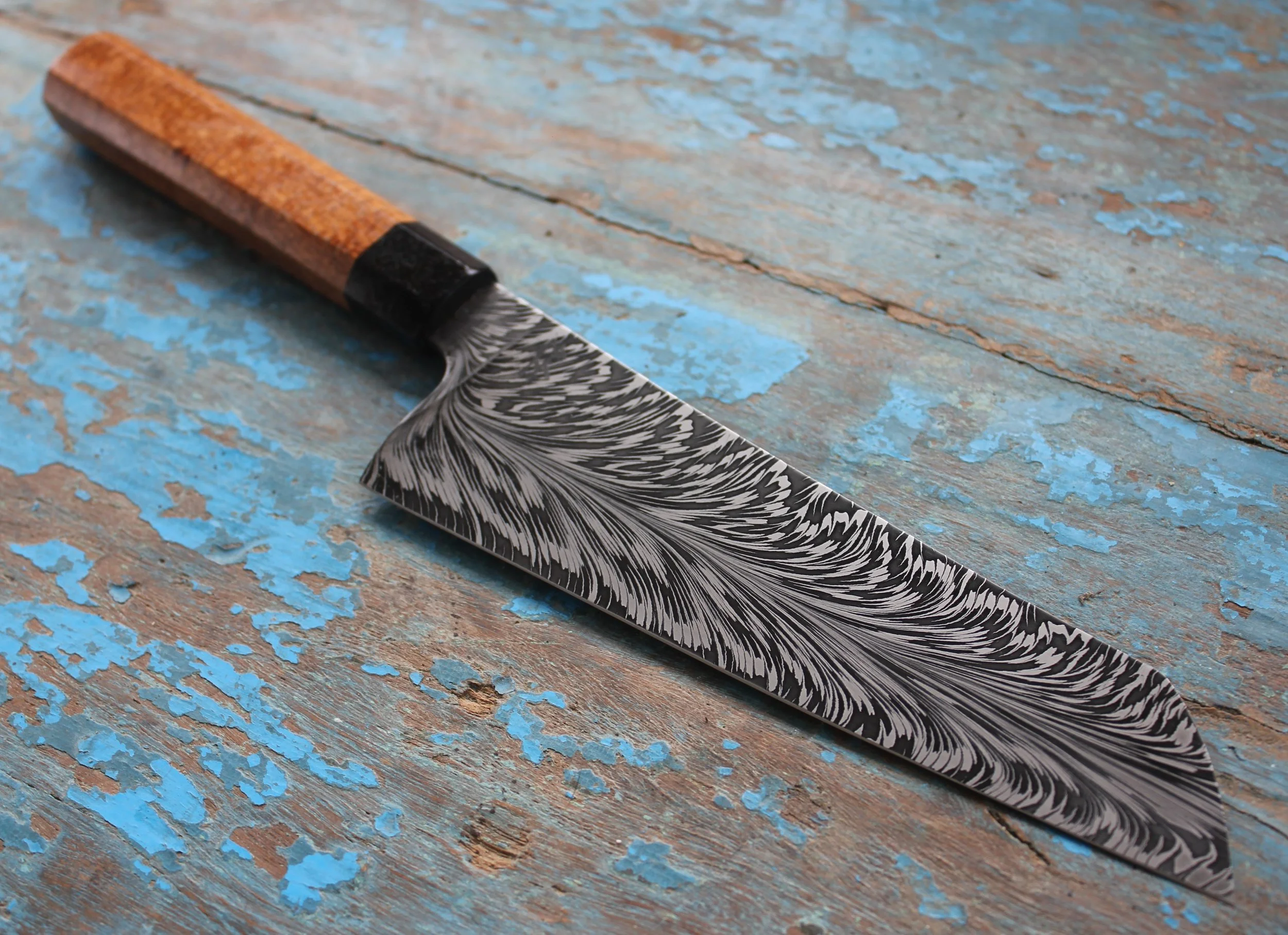 Feather Gyuto, Afzelia .JPG