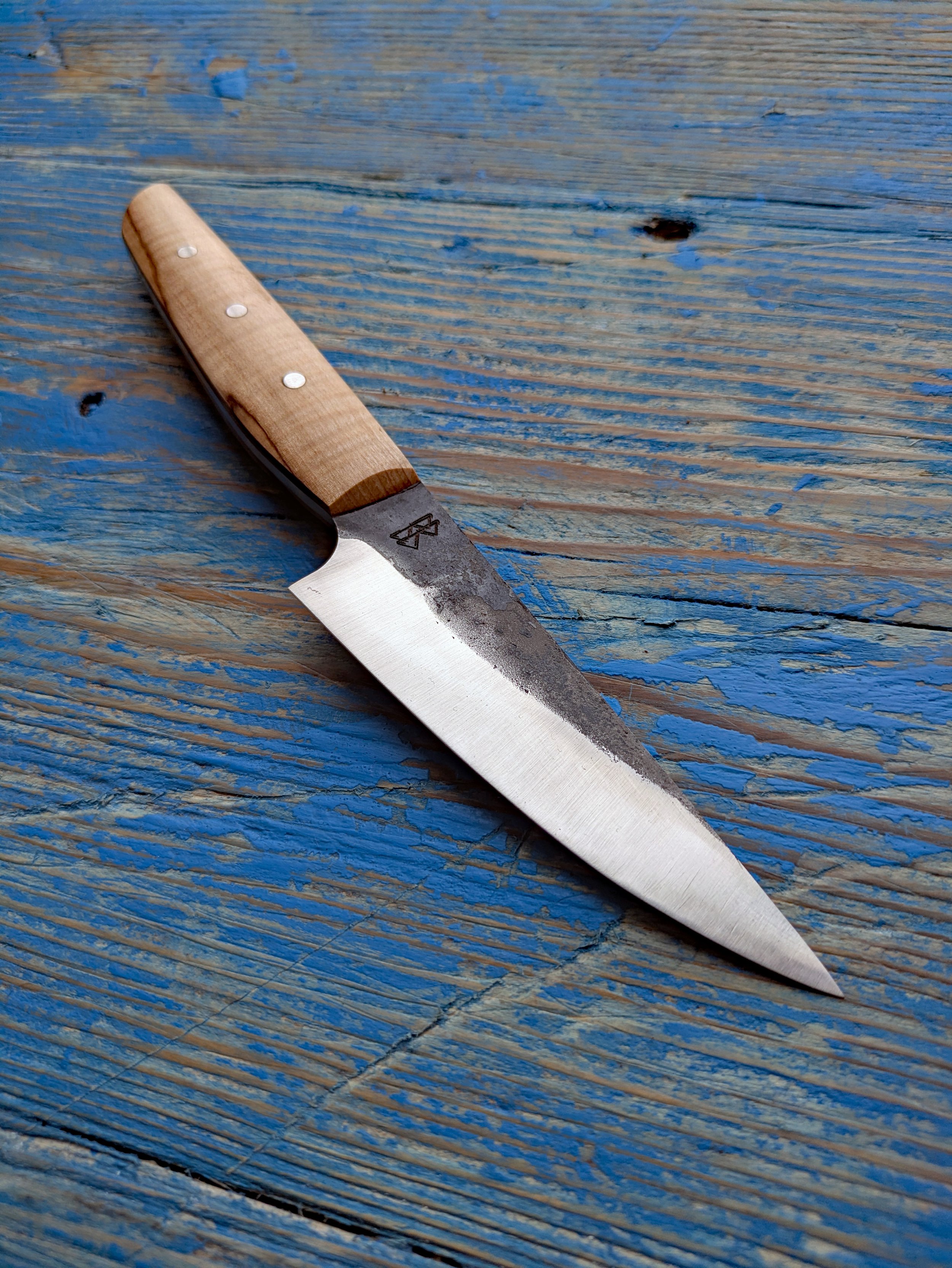 Paring Knife, Curly English Chestnut Handle - AEB- L