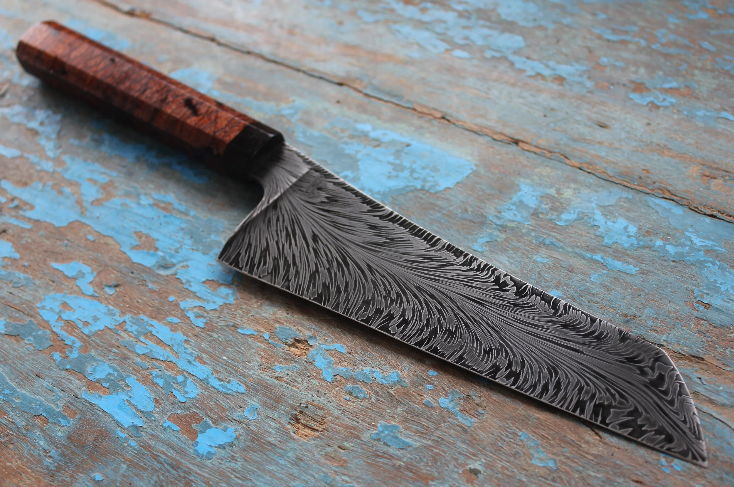 Feather Gyuto, Afzelia 2 .JPG